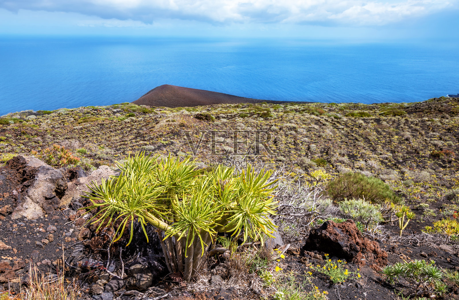 西班牙加那利群岛拉帕尔马岛火山地貌照片摄影图片