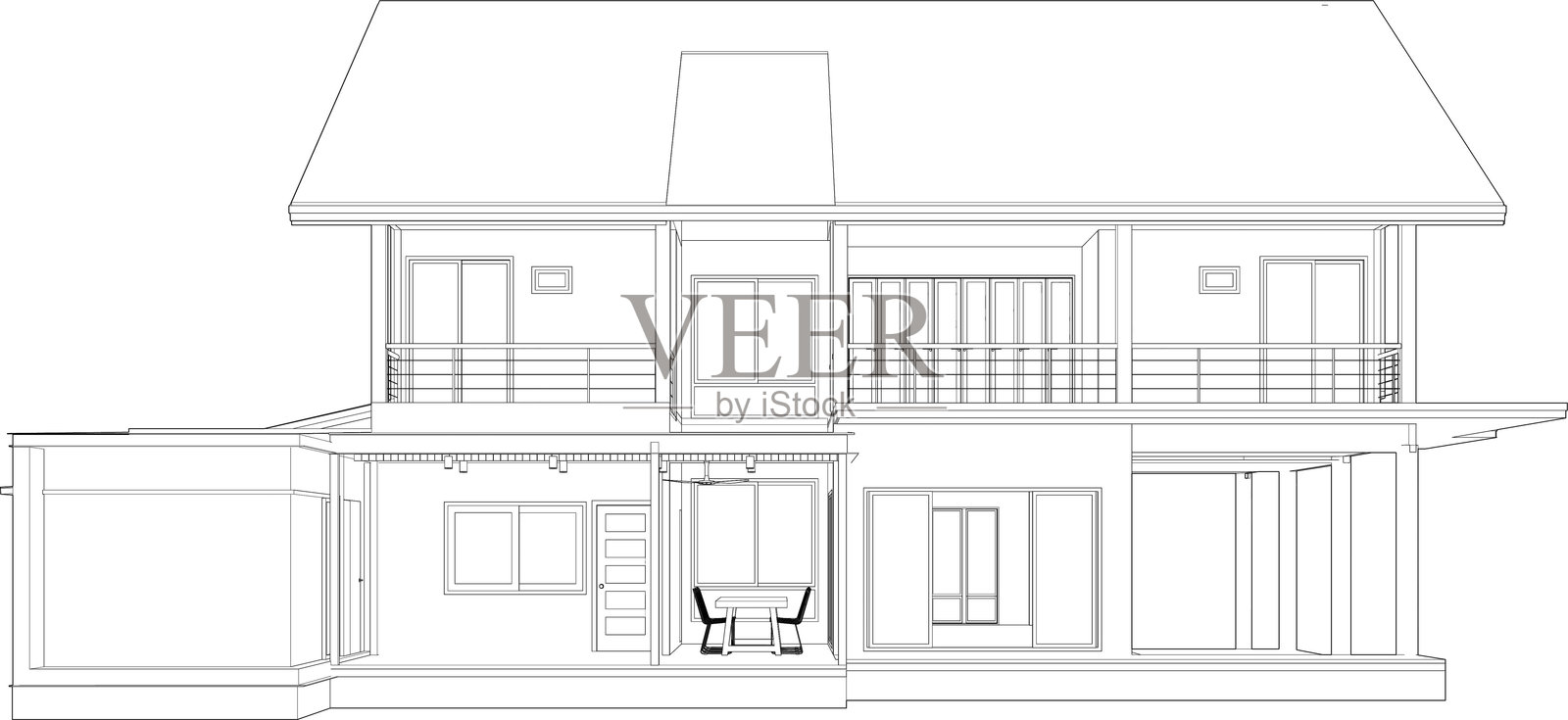 住宅项目的3D插图照片摄影图片