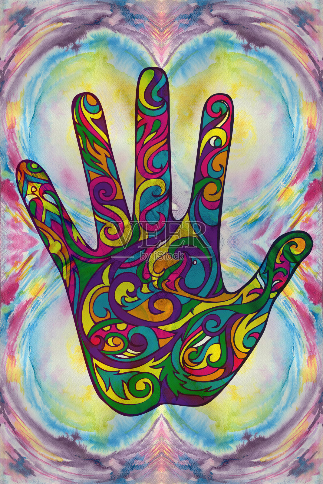 无限手插画图片素材