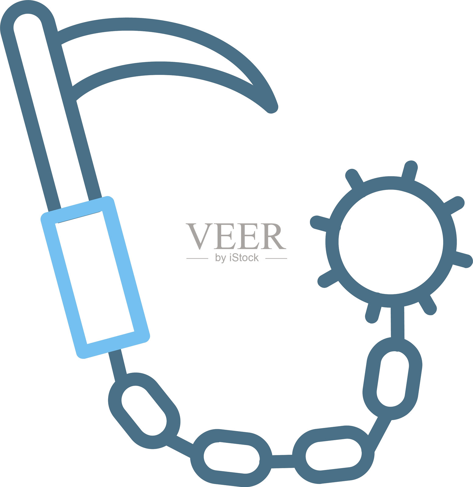 战争线条双色图标插画图片素材