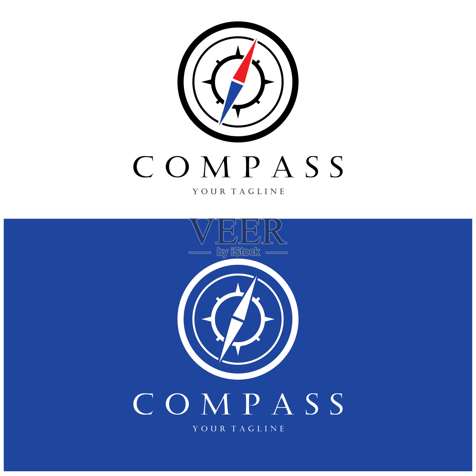 现代扁平化指南针图标，独立于背景。适用于商业、营销和互联网概念的时尚简单矢量符号，适合网站设计或移动应用按钮的logo插图。插画图片素材