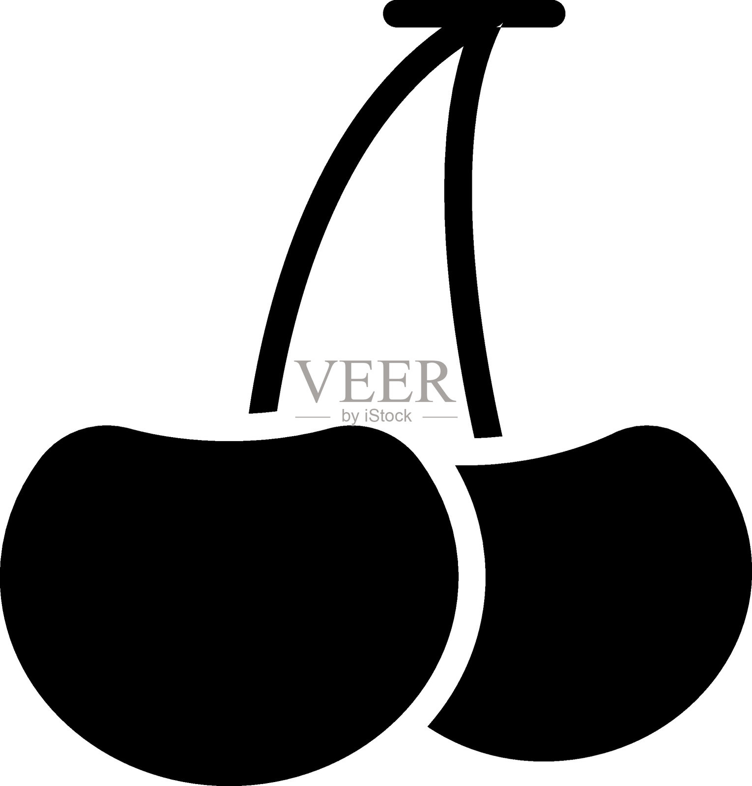 樱桃珍藏矢量设计图标风格插画图片素材