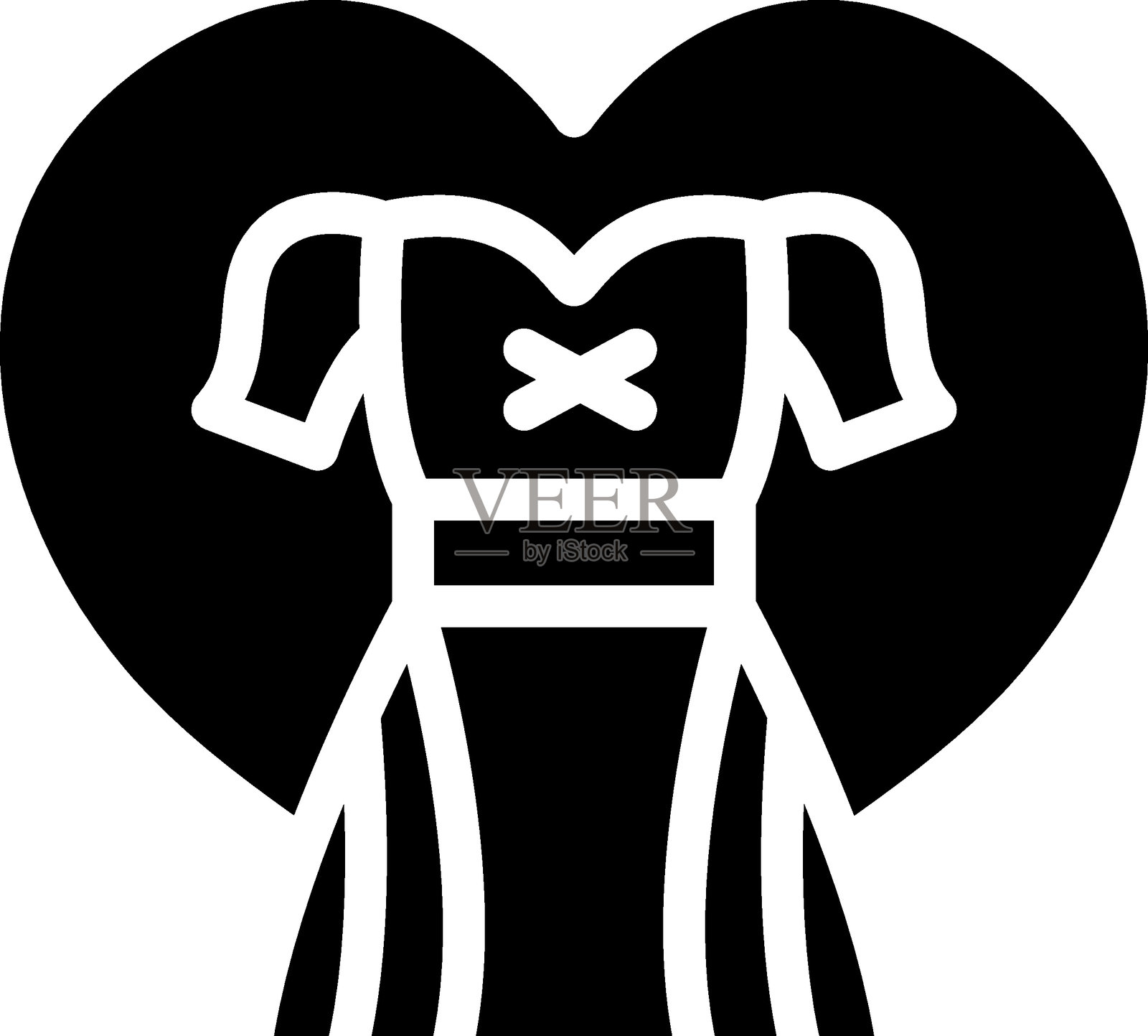 德尔德尔心形徽章矢量设计图标风格插画图片素材