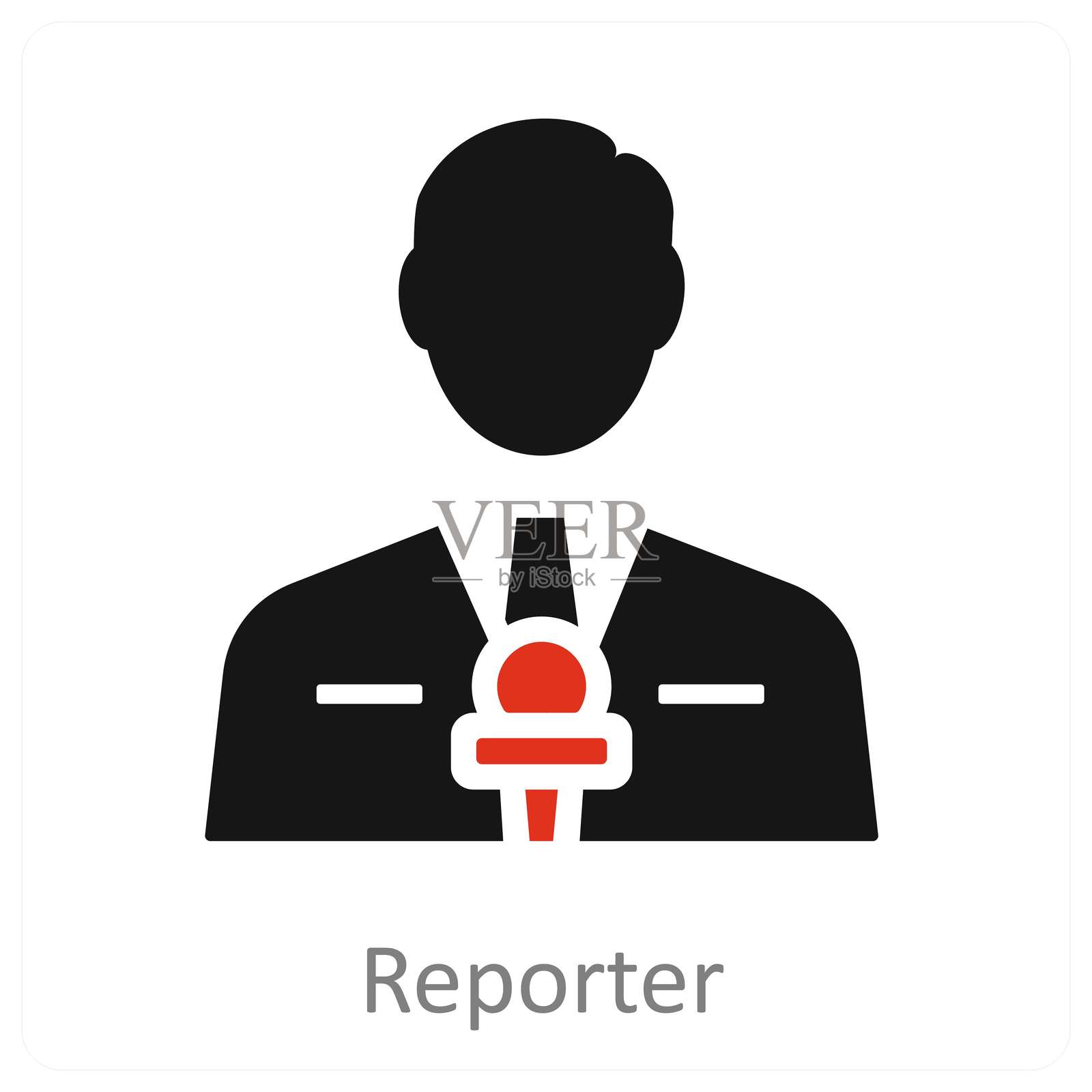 记者插画图片素材