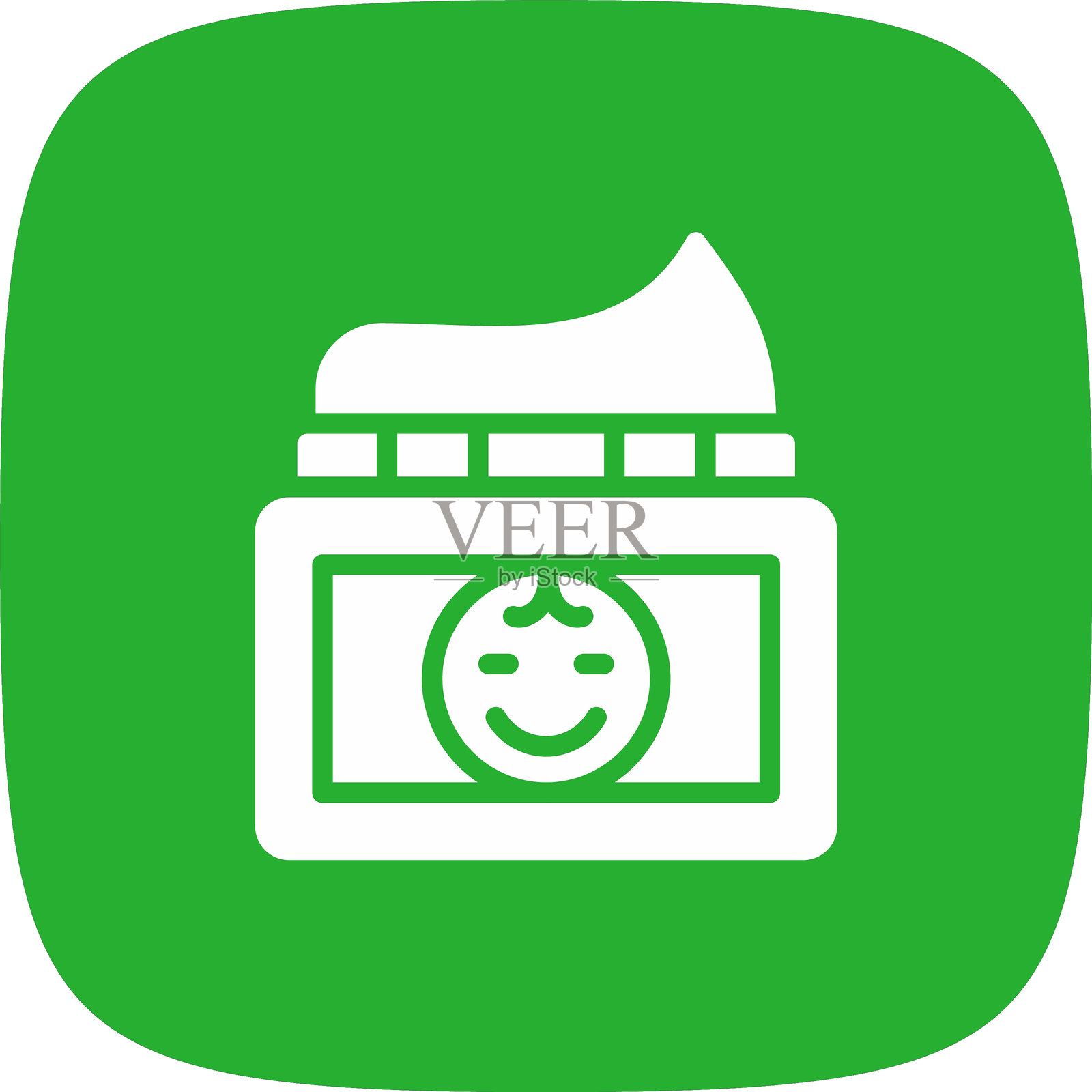 婴儿霜图标插画图片素材