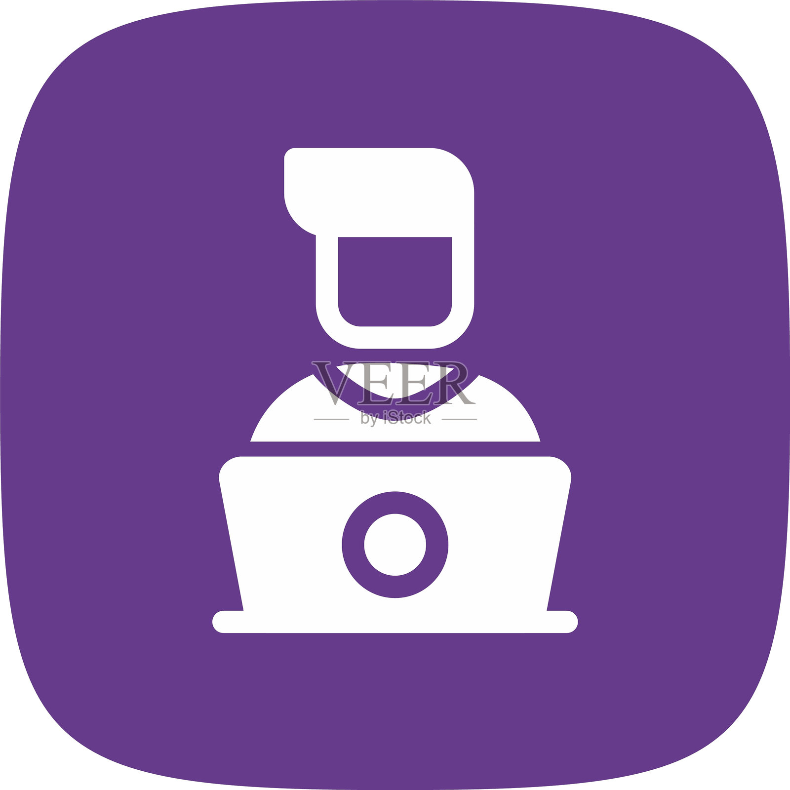 学生在笔记本电脑上学习的图标插画图片素材