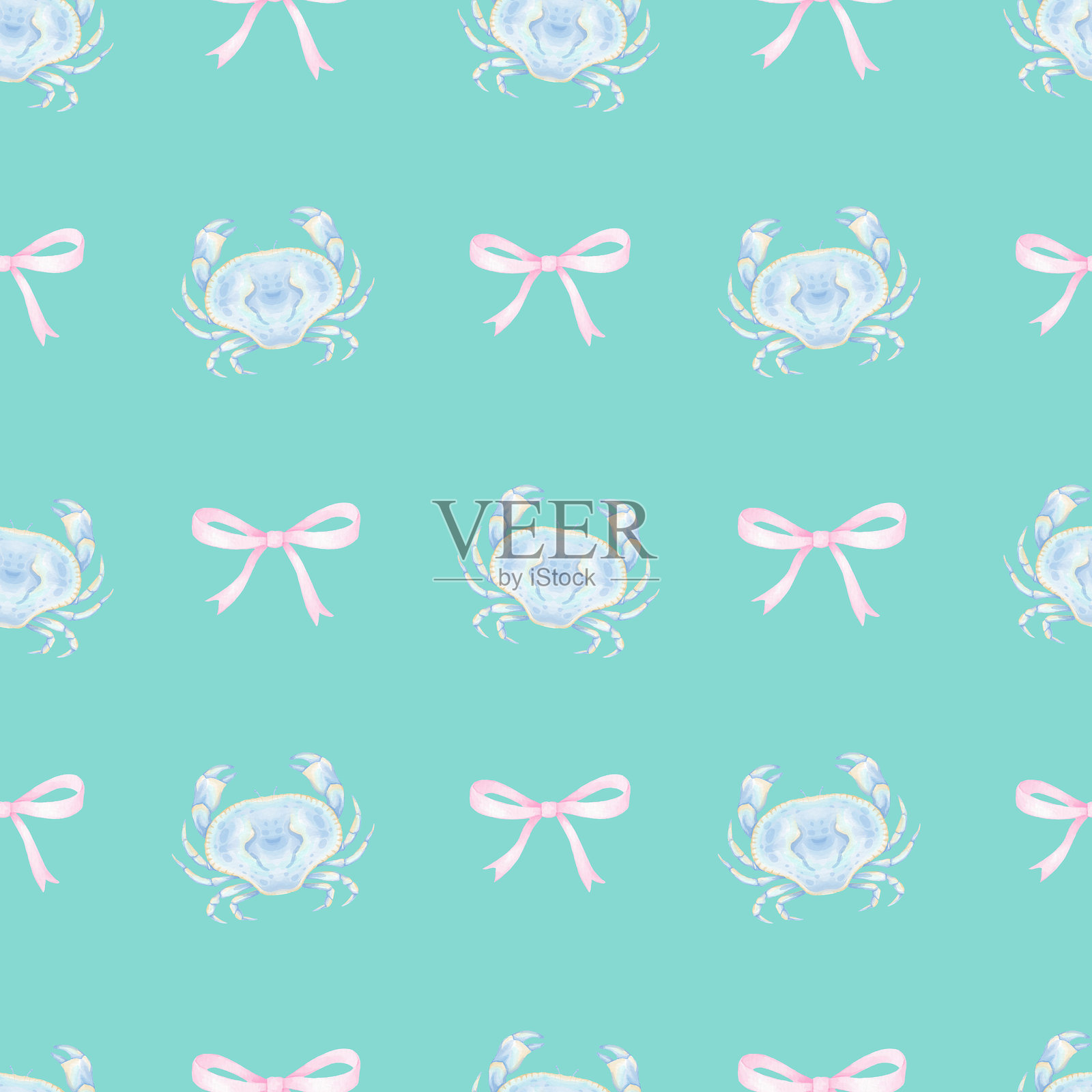 螃蟹，弓 7插画图片素材