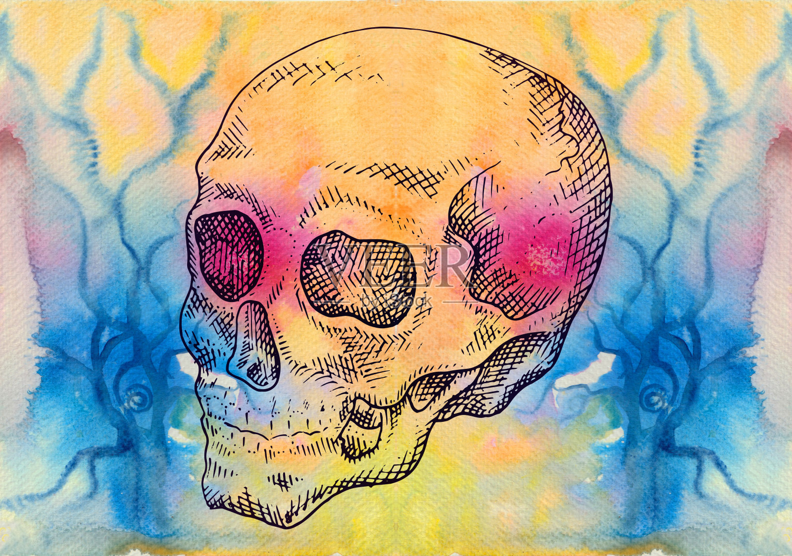 二元思维插画图片素材