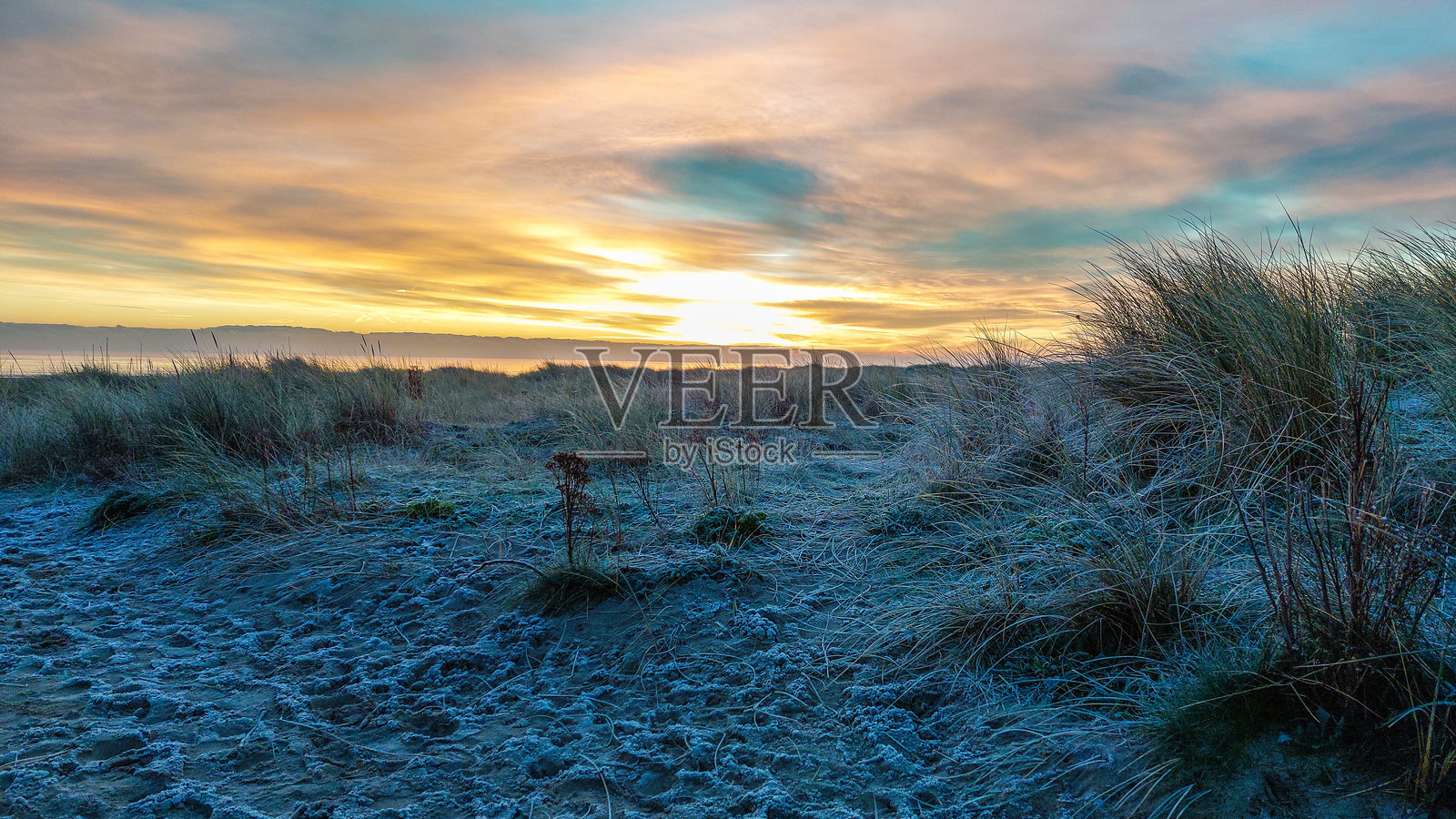 霜冻的沙丘照片摄影图片