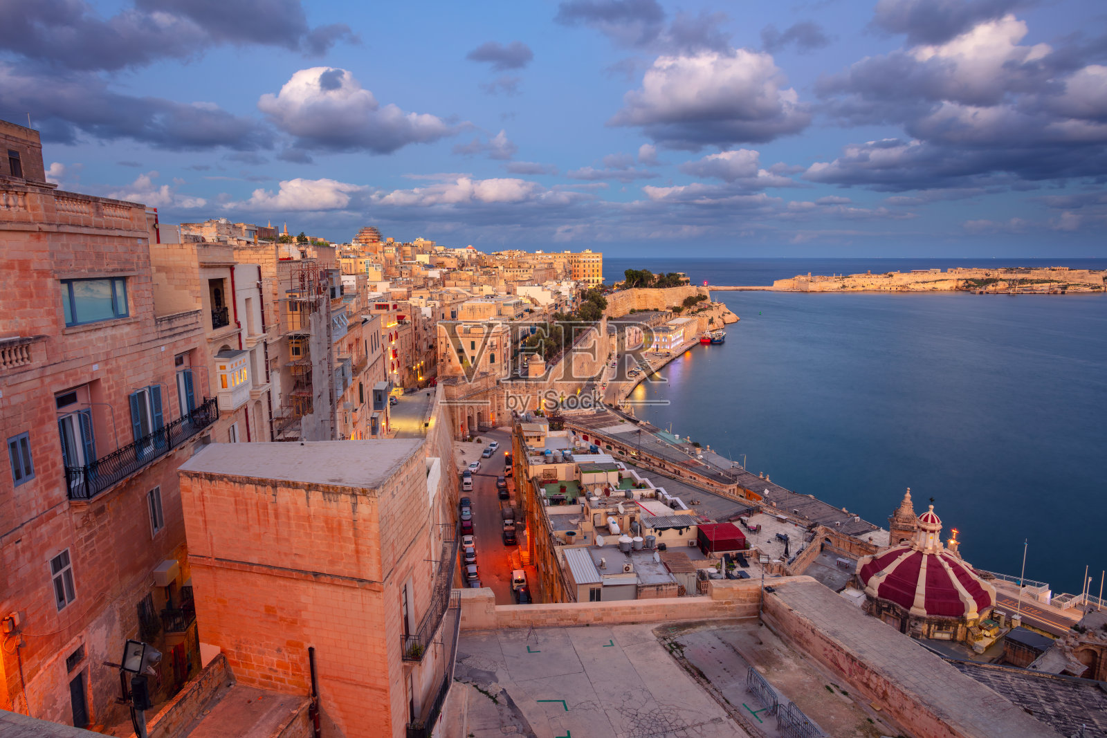 瓦莱塔，马耳他。照片摄影图片