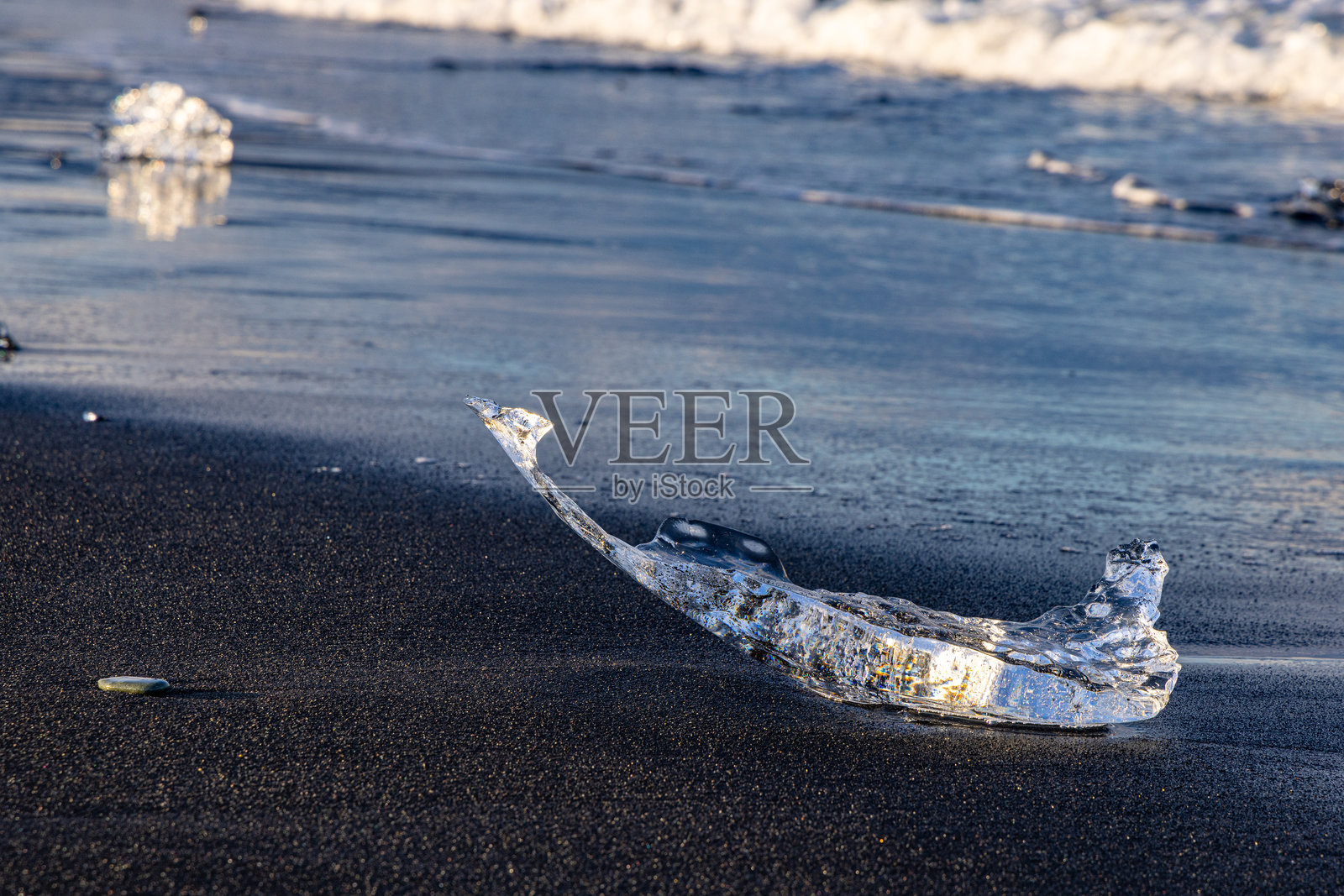 在钻石海滩的黄昏照片摄影图片