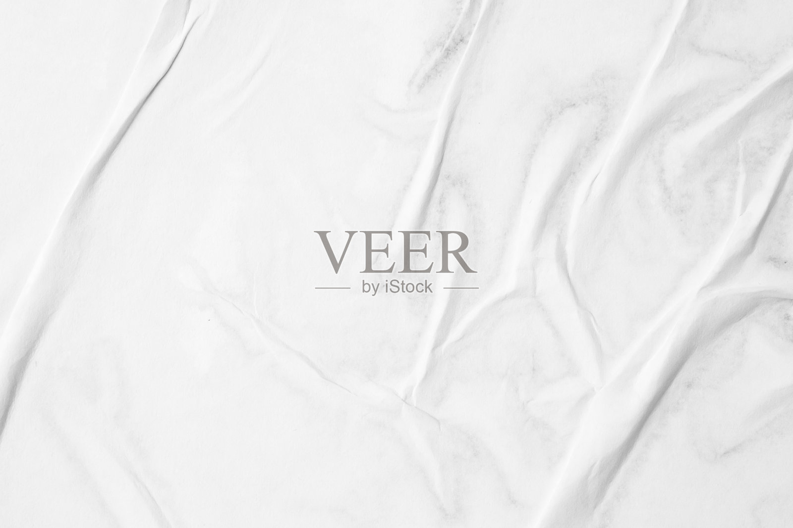 白色皱褶和折痕的粘贴皱纹纸海报纹理背景照片摄影图片