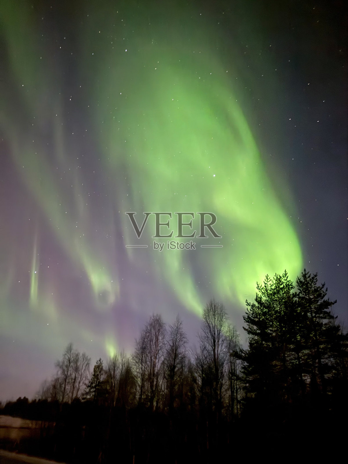 芬兰拉普兰的极光照片摄影图片