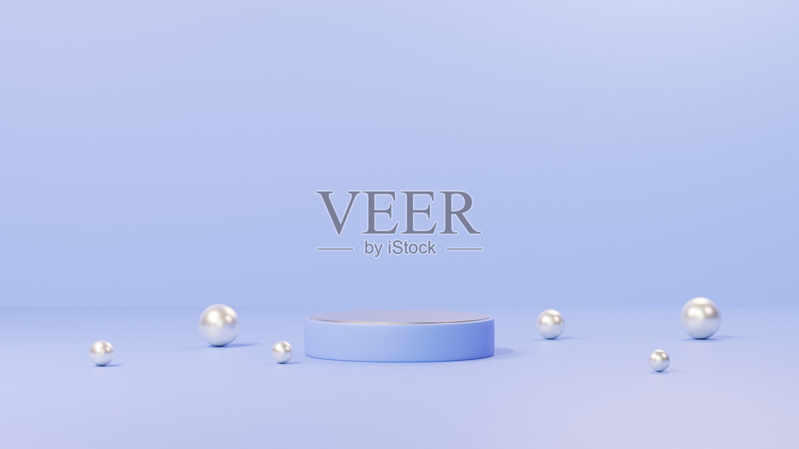 背景展示一个空的产品展示模型，蓝色背景和抽象几何平台设计用于横向展示商品。照片摄影图片