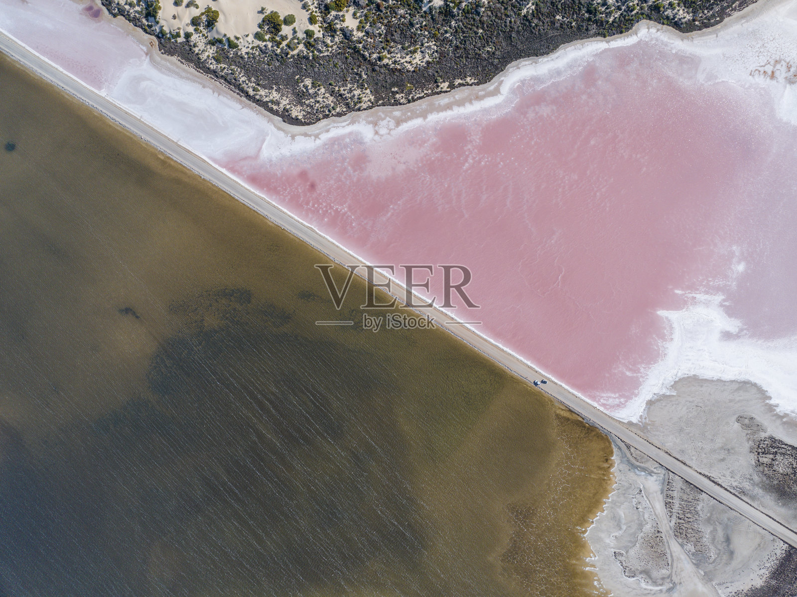 澳大利亚高角度拍摄的盐水池照片摄影图片