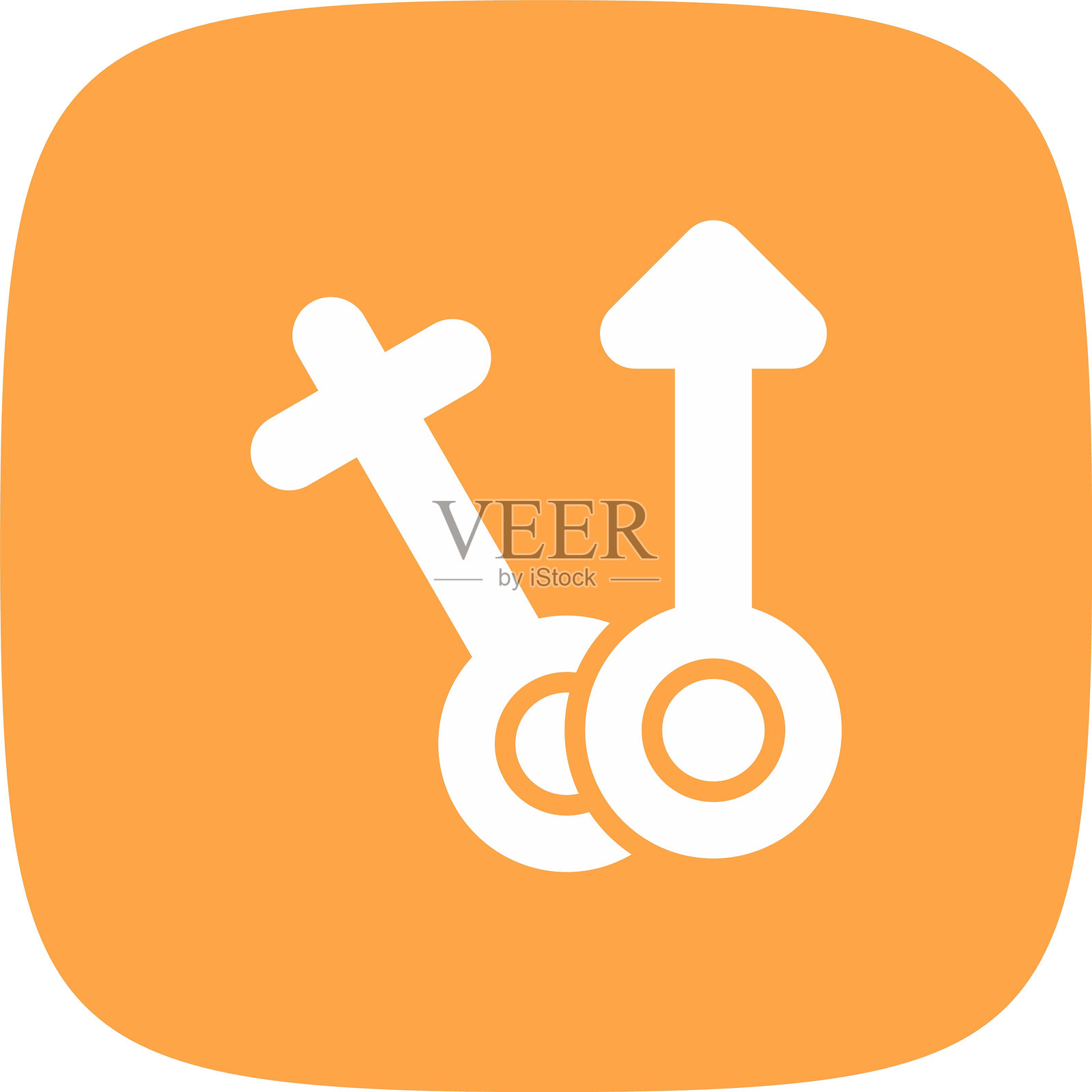 金星-火星图标插画图片素材