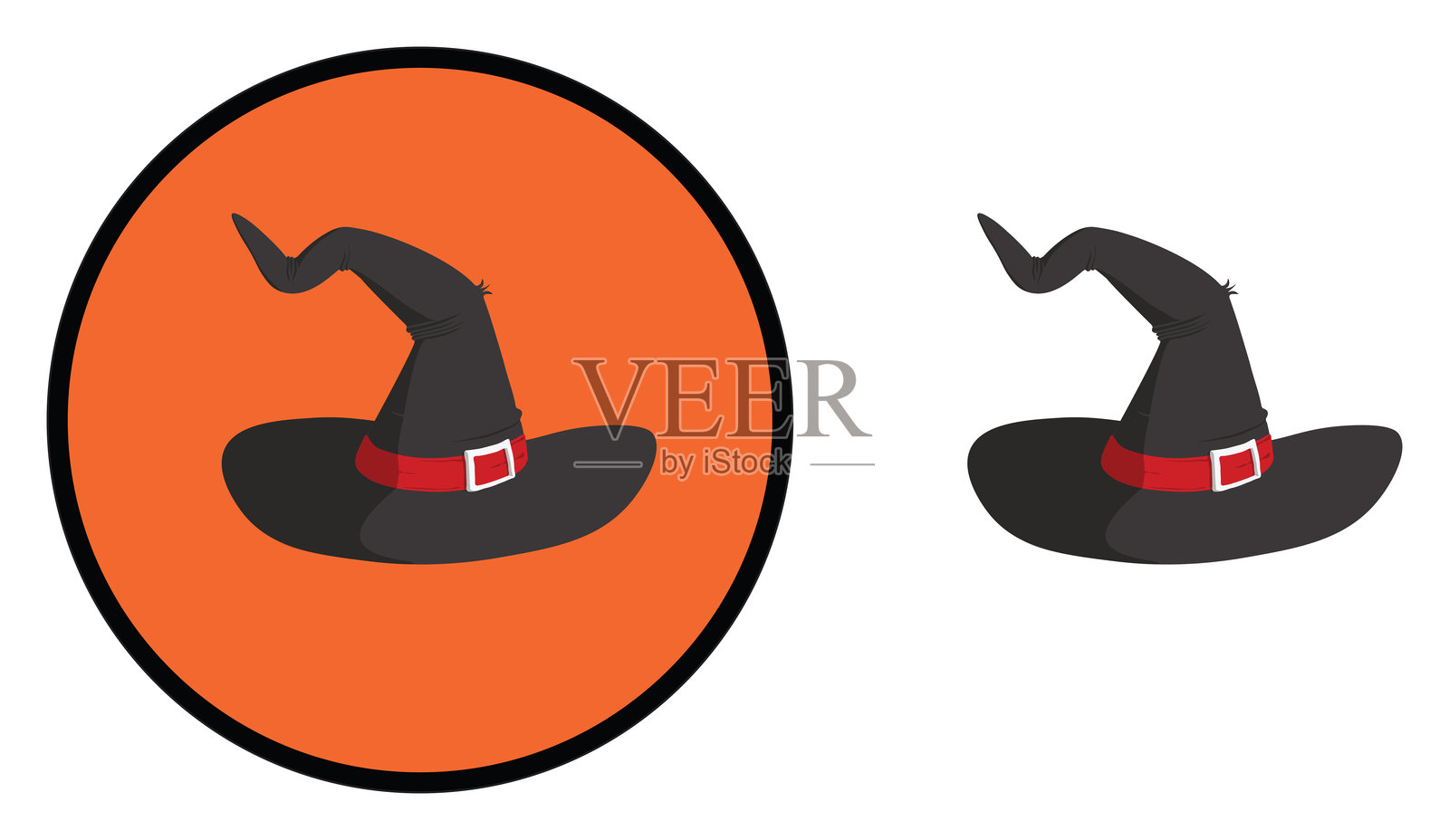 巫师帽万圣节图标插画图片素材