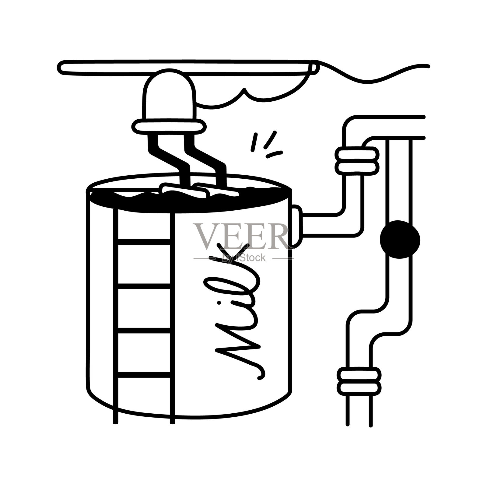 牛奶生产插画图片素材