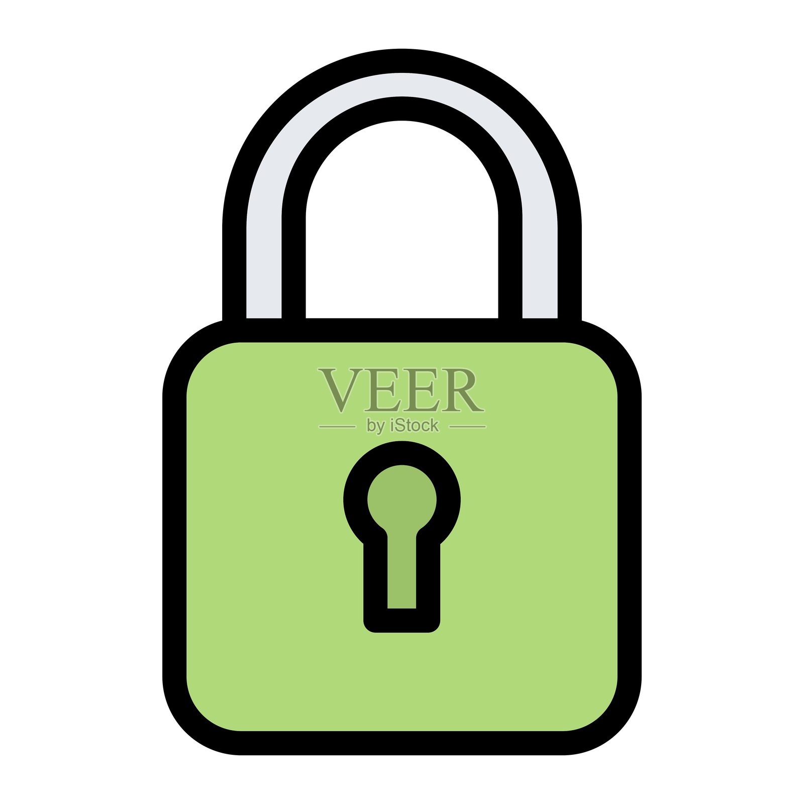 挂锁矢量图标设计插图插画图片素材