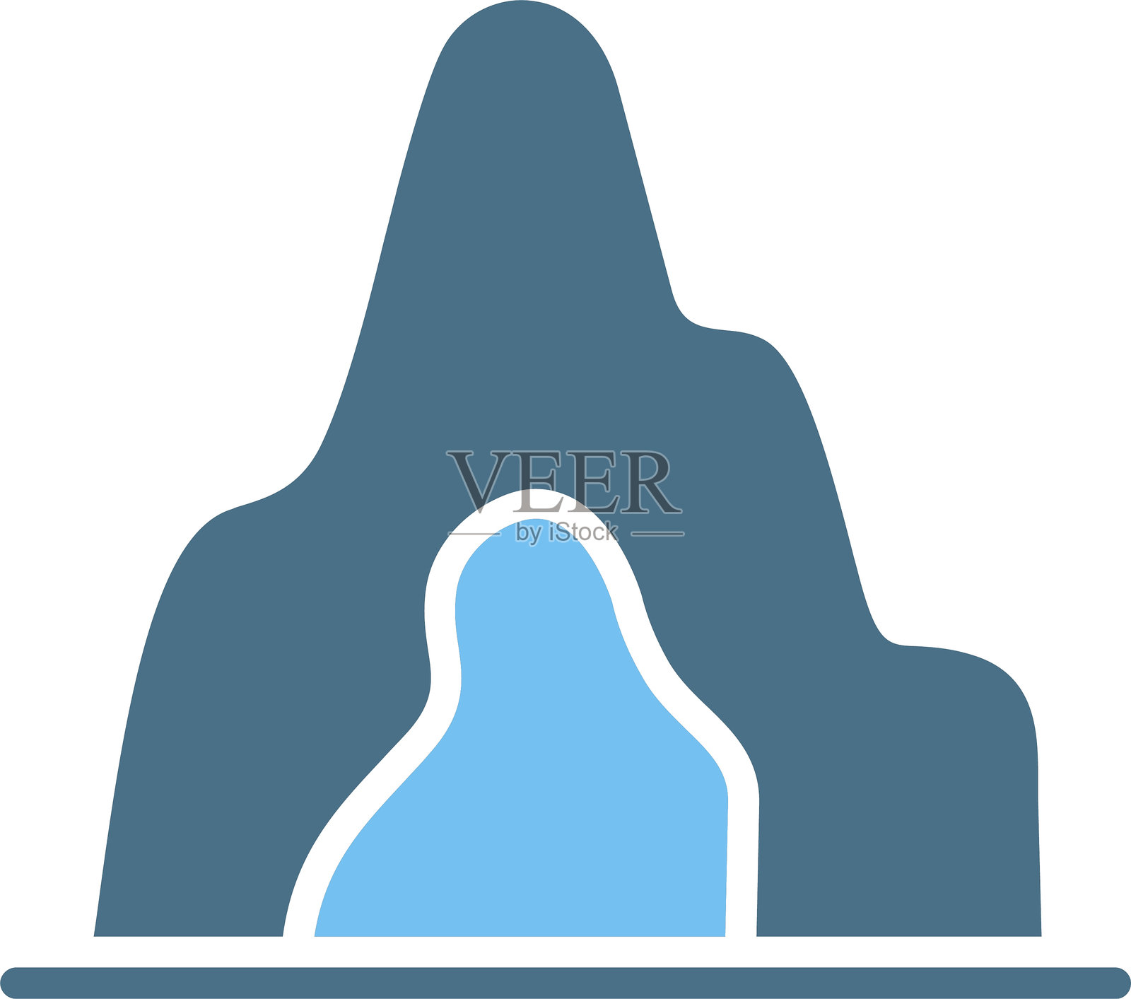 洞穴符号双色图标插画图片素材