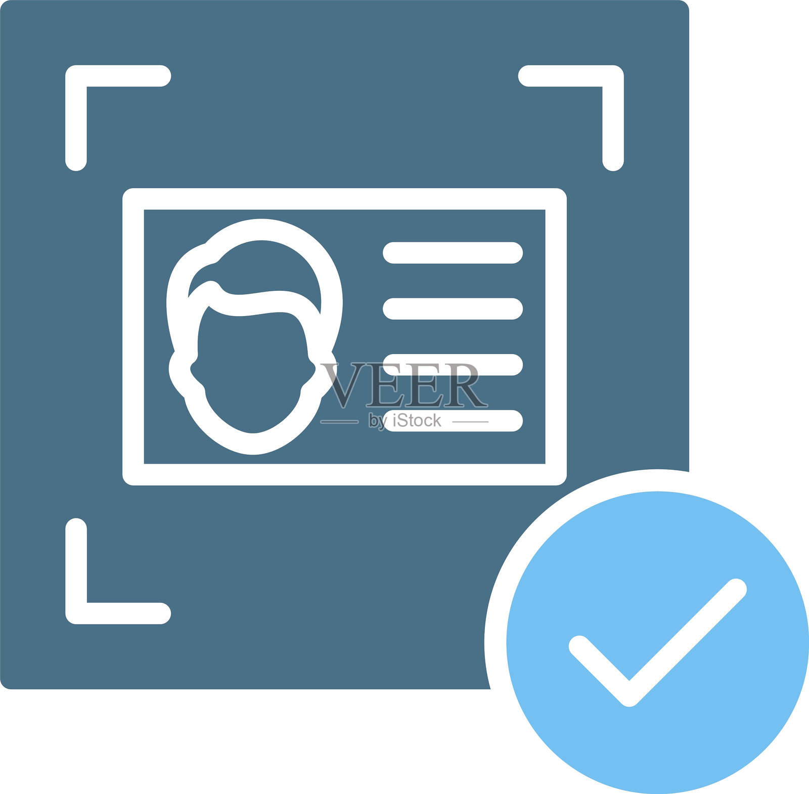 身份证图标双色图标插画图片素材