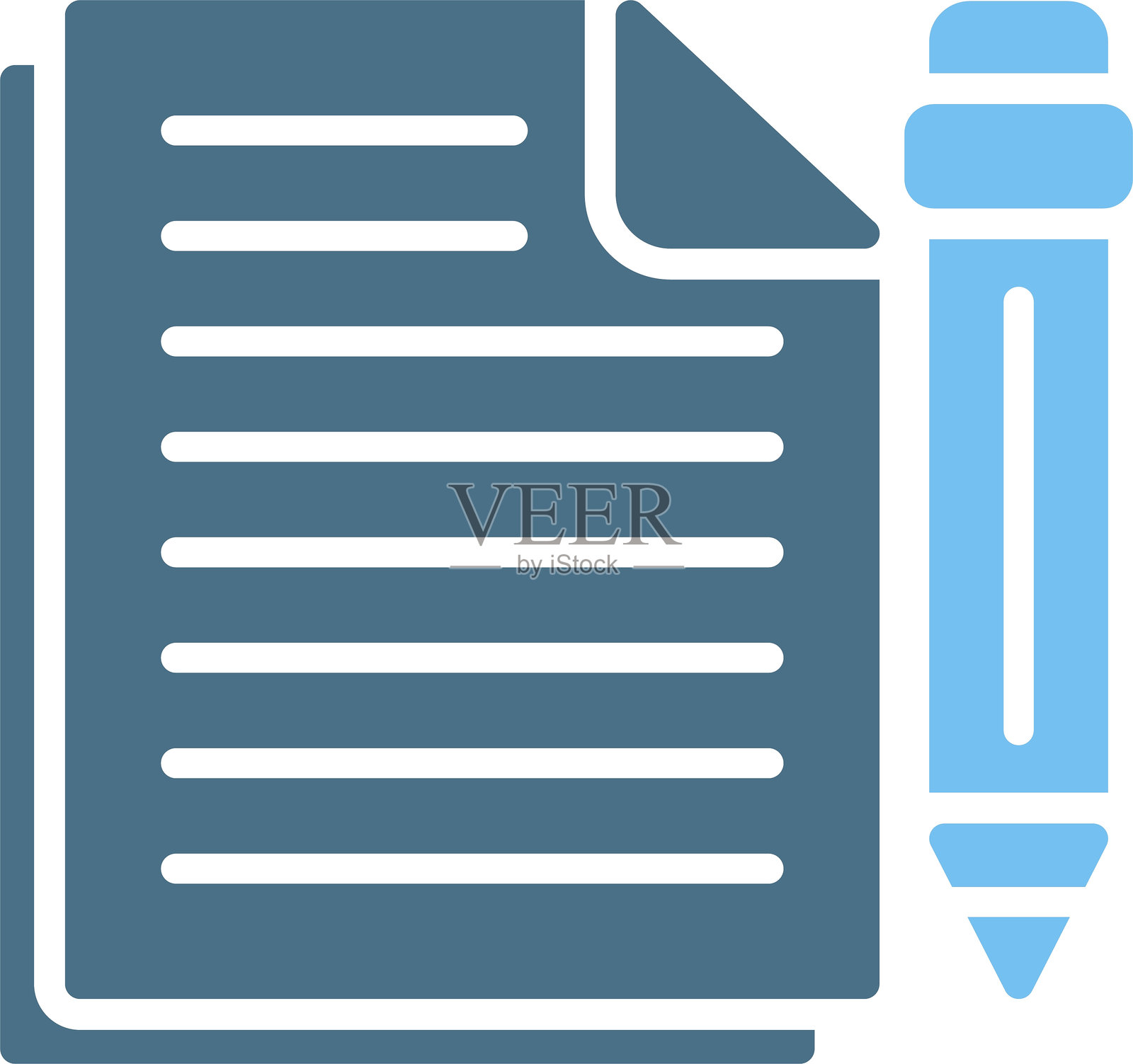 文档图标（双色）插画图片素材