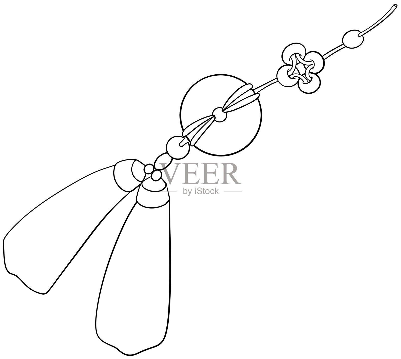 诺里盖饰品涂色页插画图片素材
