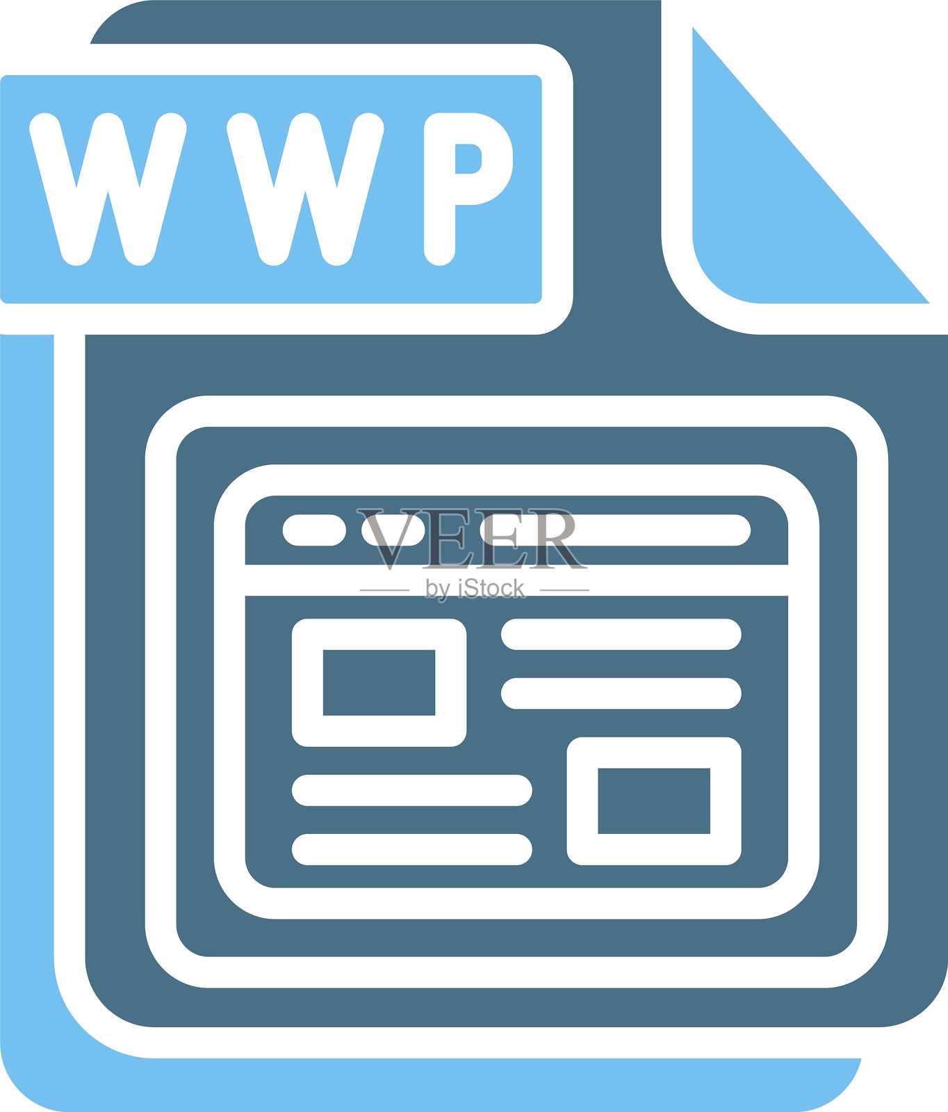 WWP 字形双色图标插画图片素材