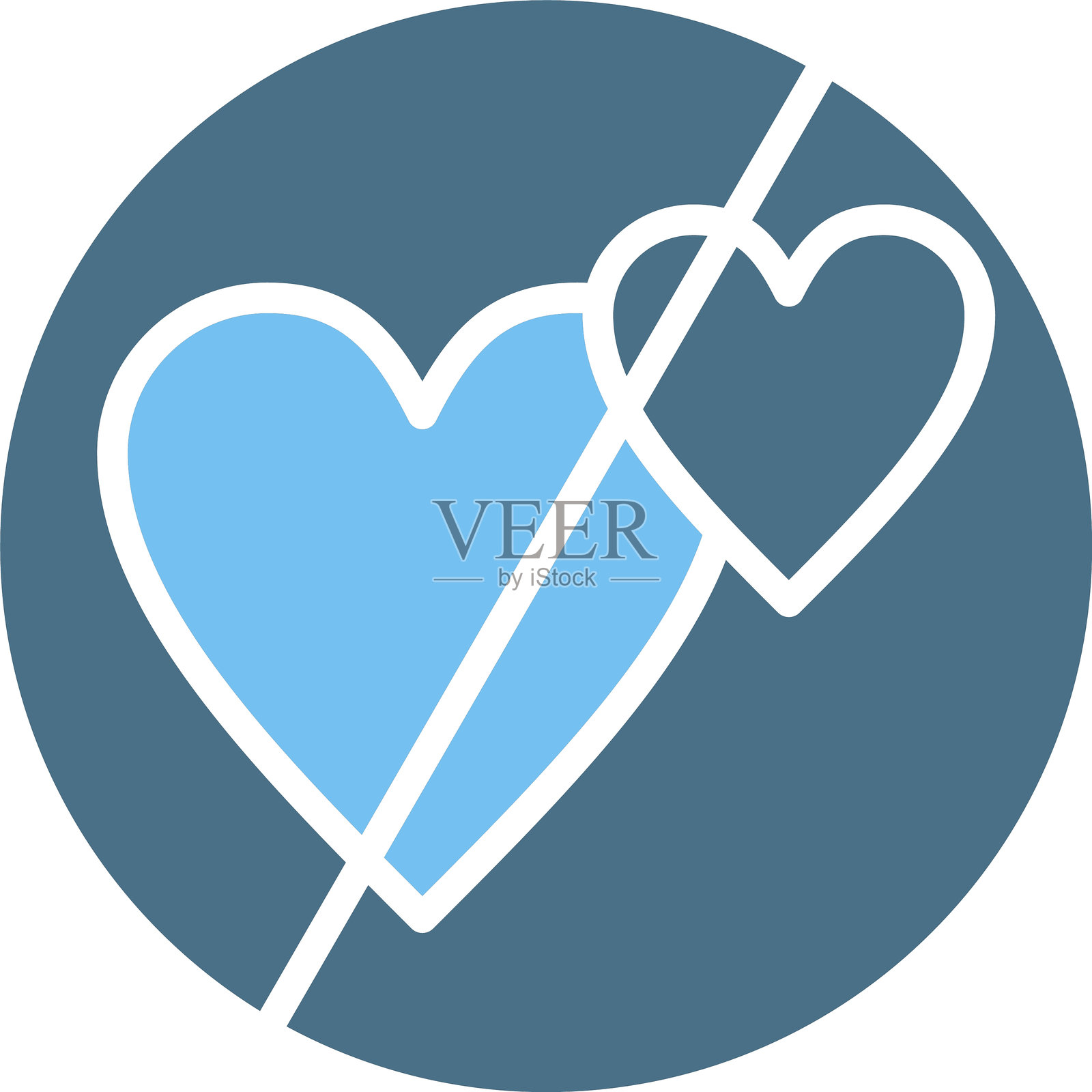 无爱图标双色图标插画图片素材