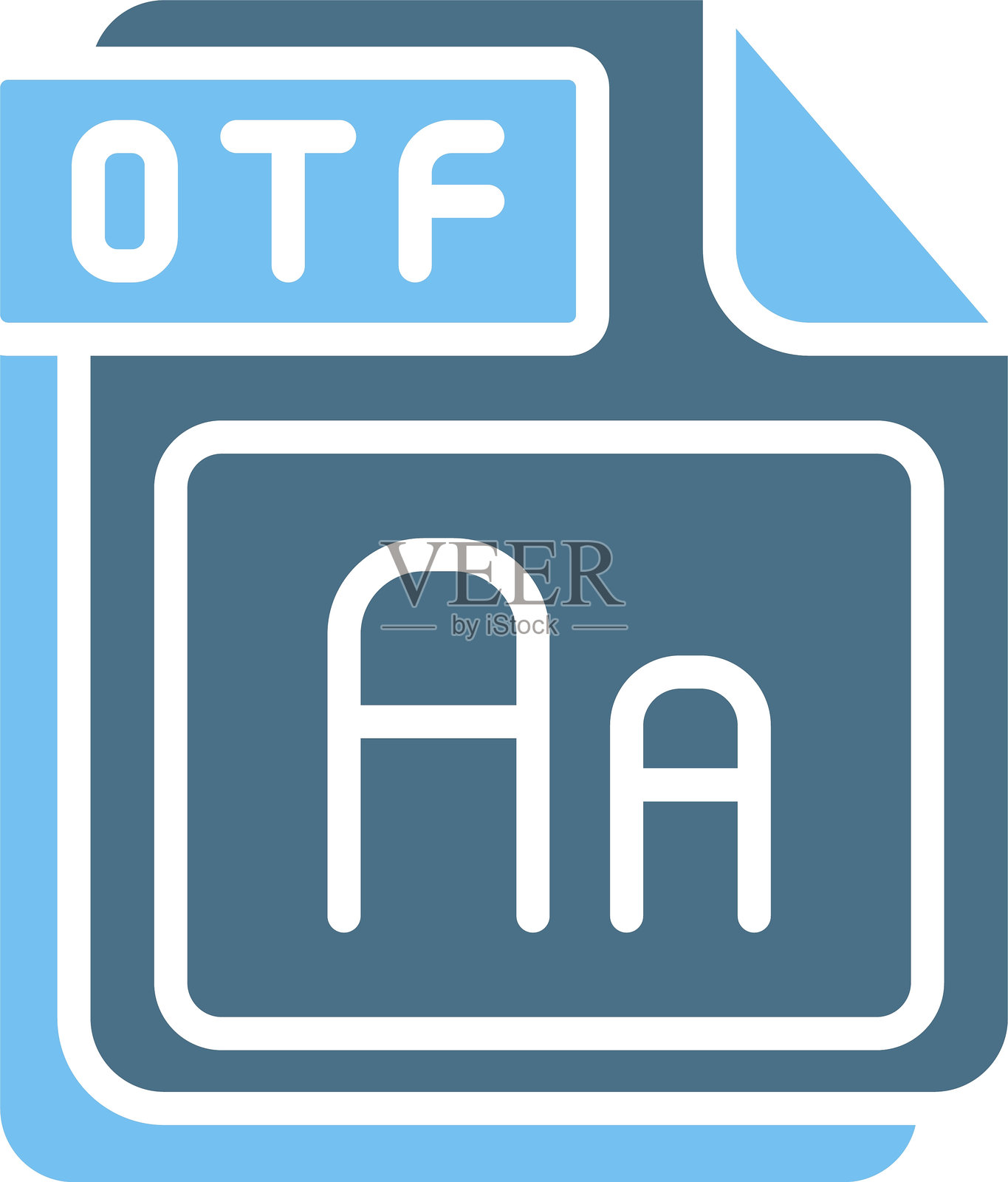 OTF 字形双色图标插画图片素材