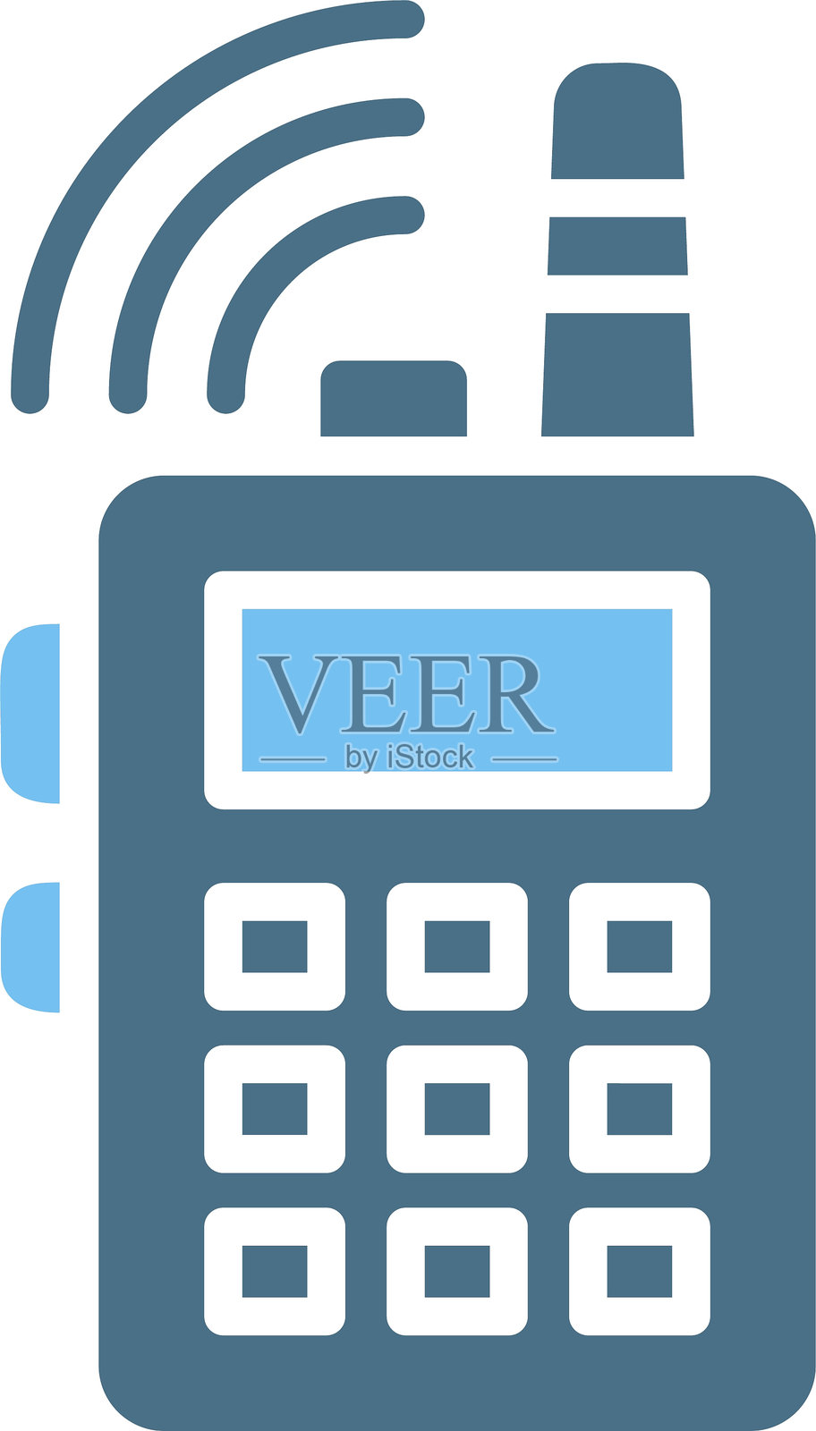 双色图标的沟通符号插画图片素材