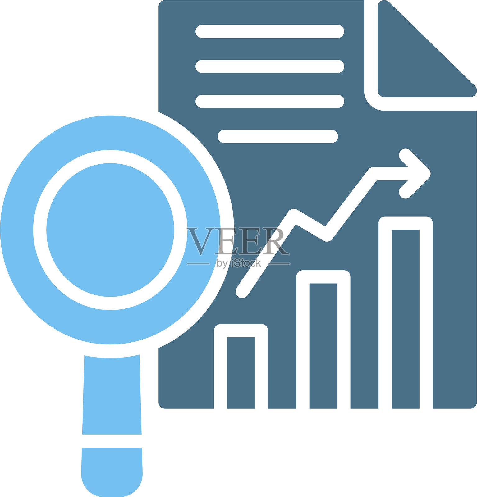 分析图形双色图标插画图片素材