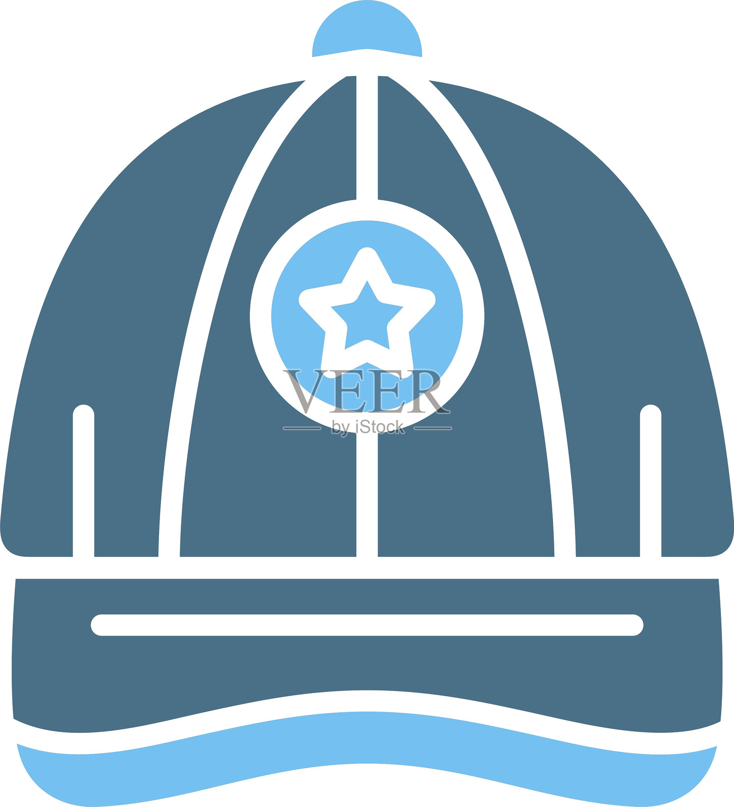 双色图标的帽子符号插画图片素材