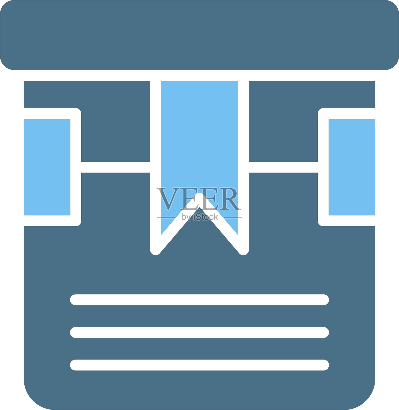 双色图标的方框符号插画图片素材