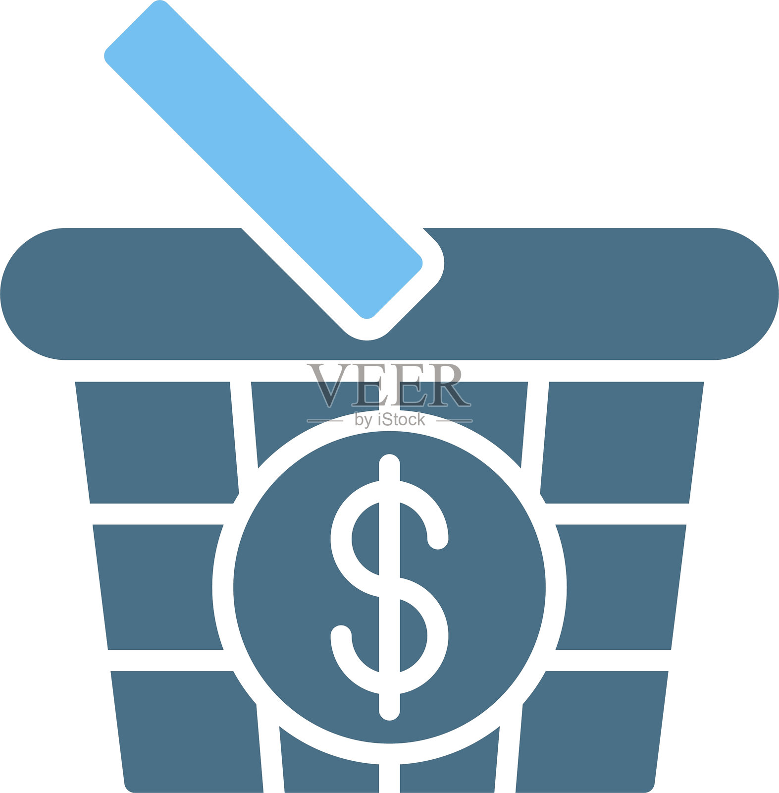 购物篮图标（双色）插画图片素材