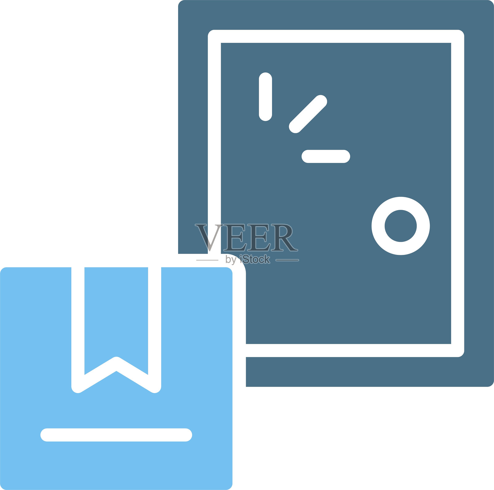 门送货图标双色设计插画图片素材