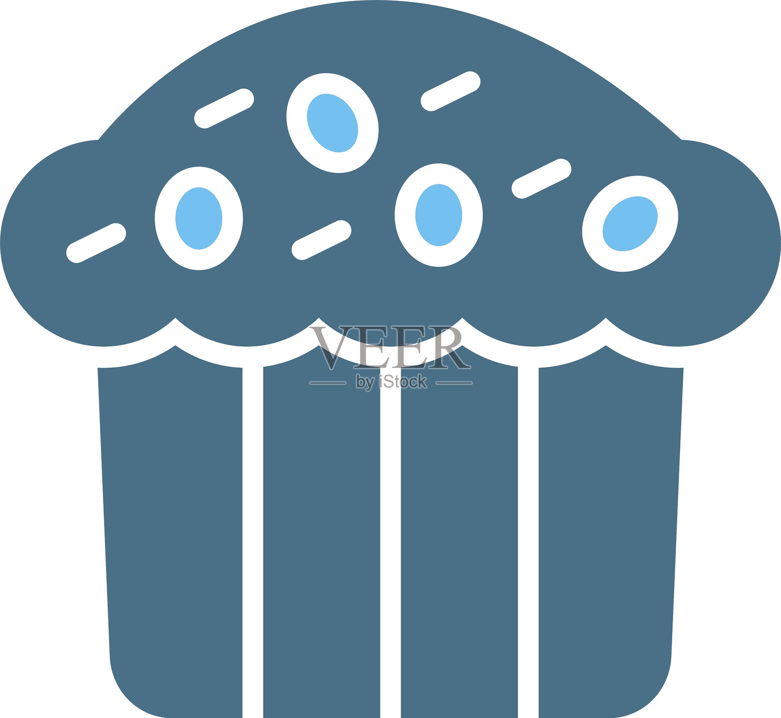 双色松饼图标插画图片素材