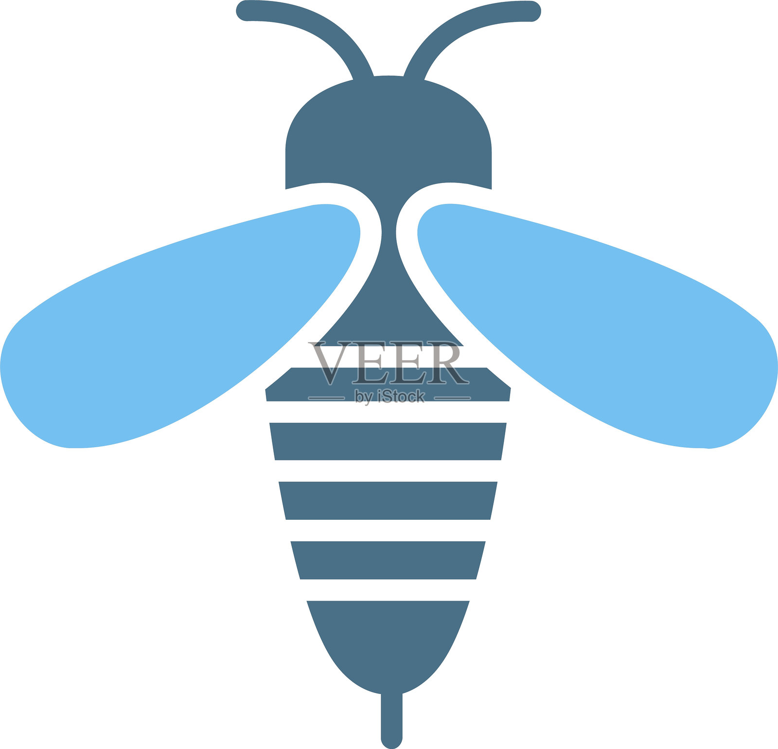 蜜蜂图标（双色）插画图片素材