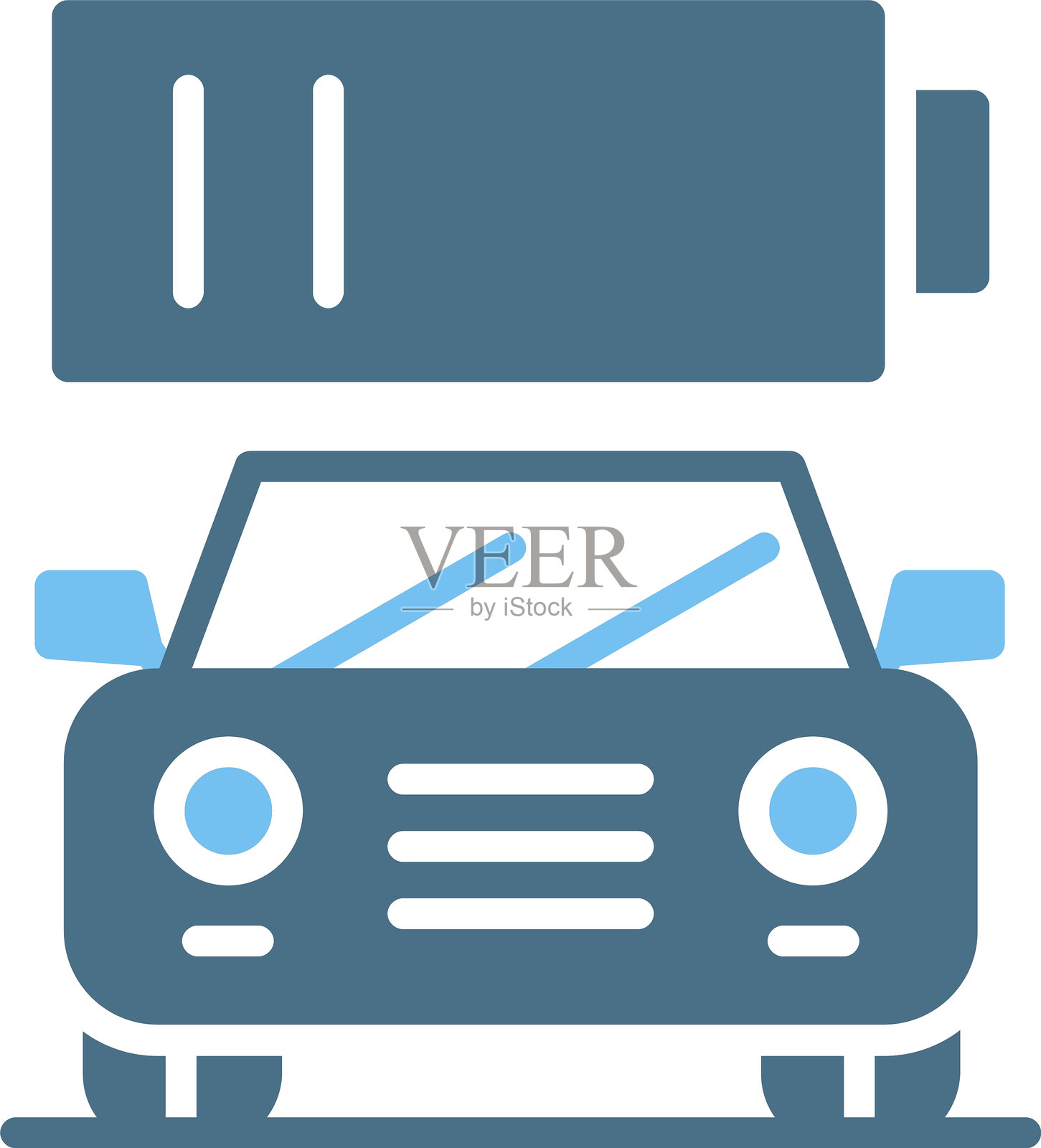 低电量图标双色设计插画图片素材