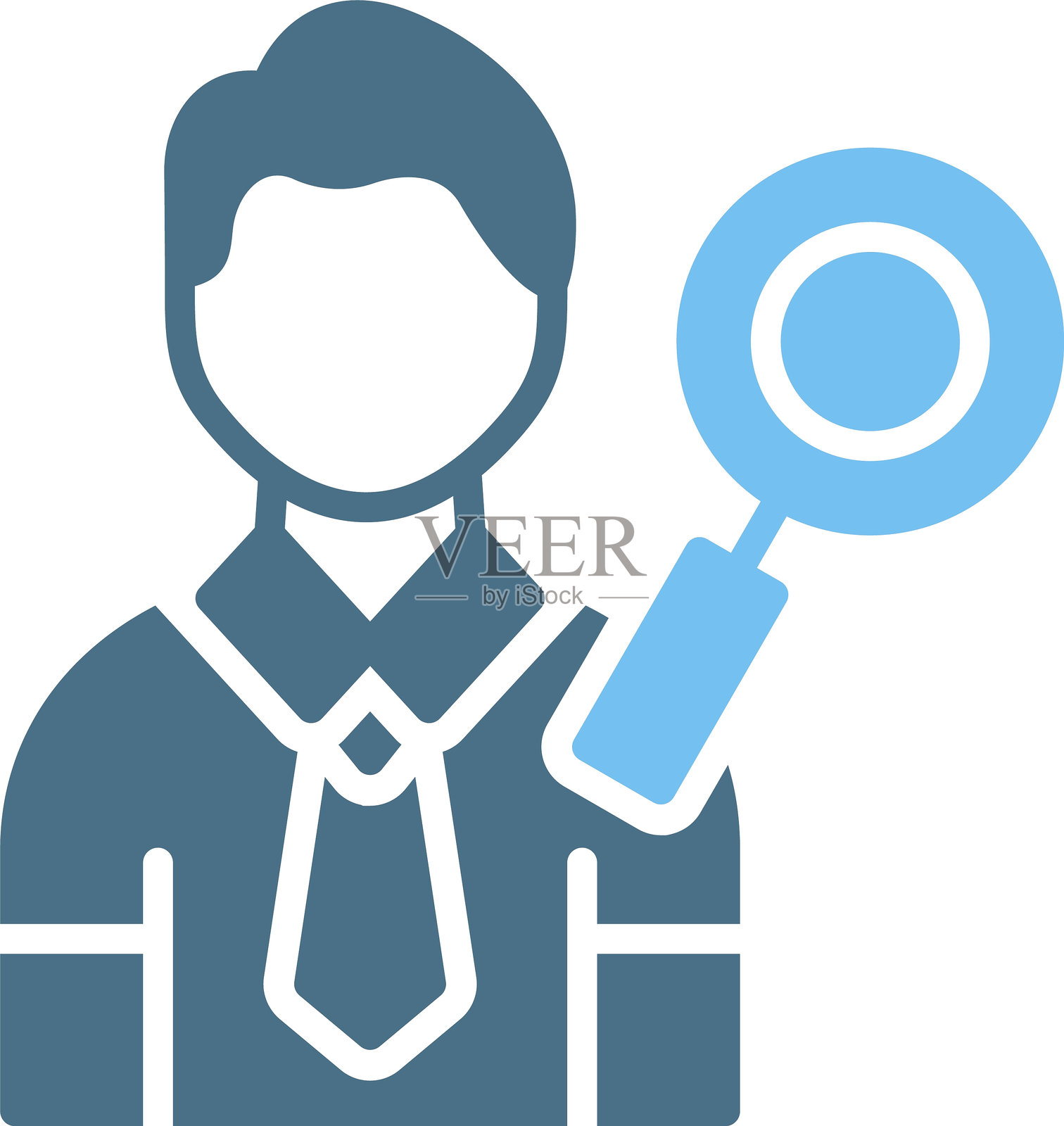 搜索图形双色图标插画图片素材