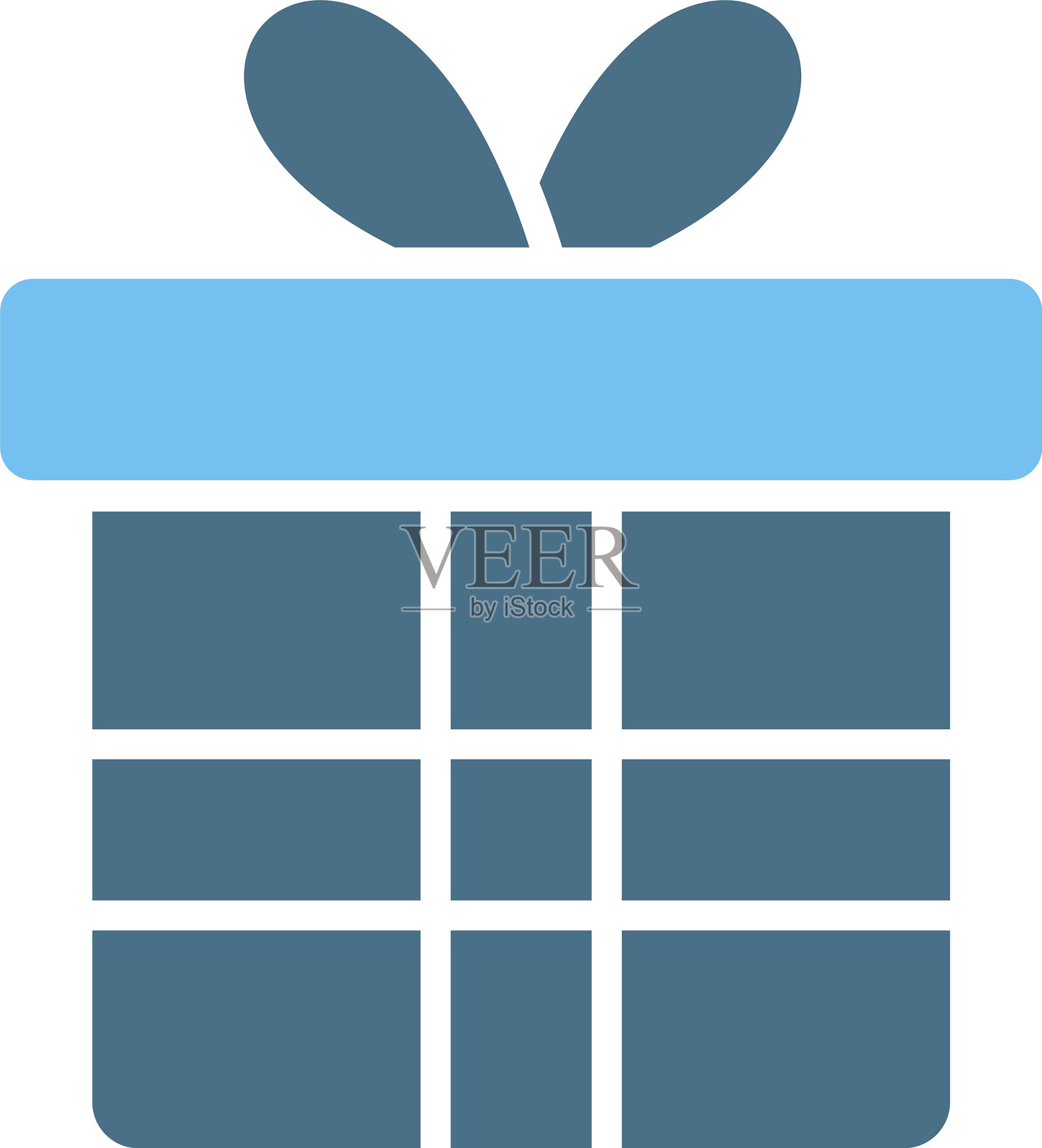 礼物图标双色设计插画图片素材