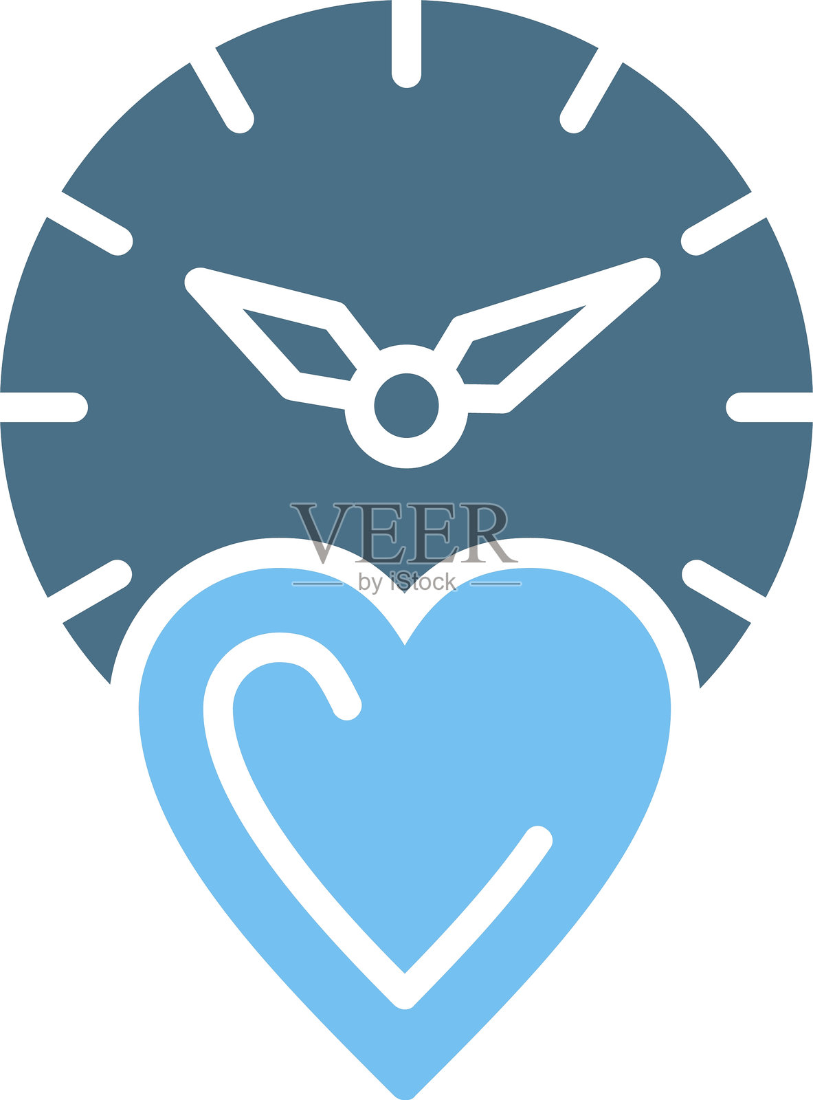 终身图标双色图标插画图片素材