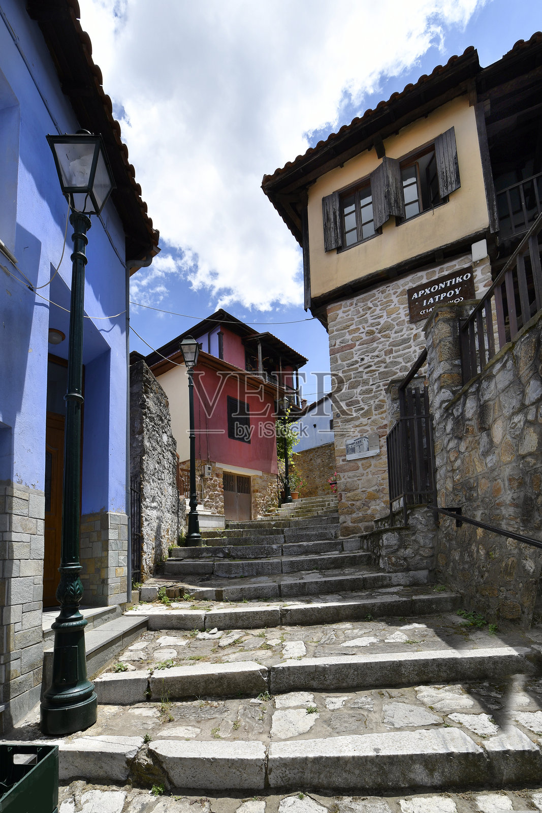 希腊，哈尔基迪基，风景如画的阿尔尼亚照片摄影图片