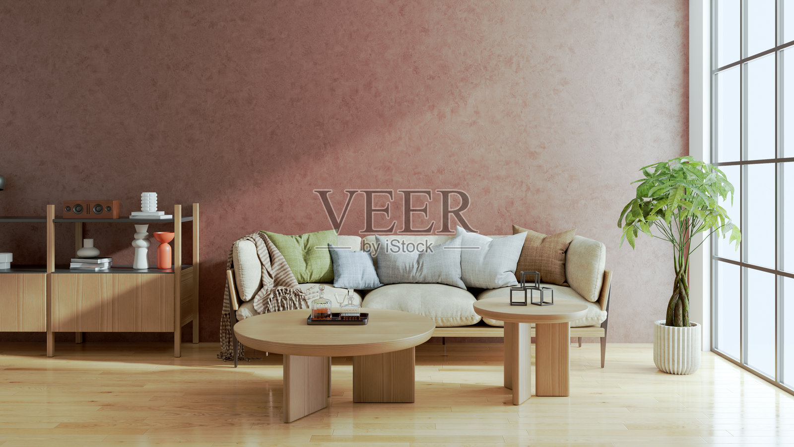 大型奢华现代明亮室内客厅模型插图3D渲染图像照片摄影图片