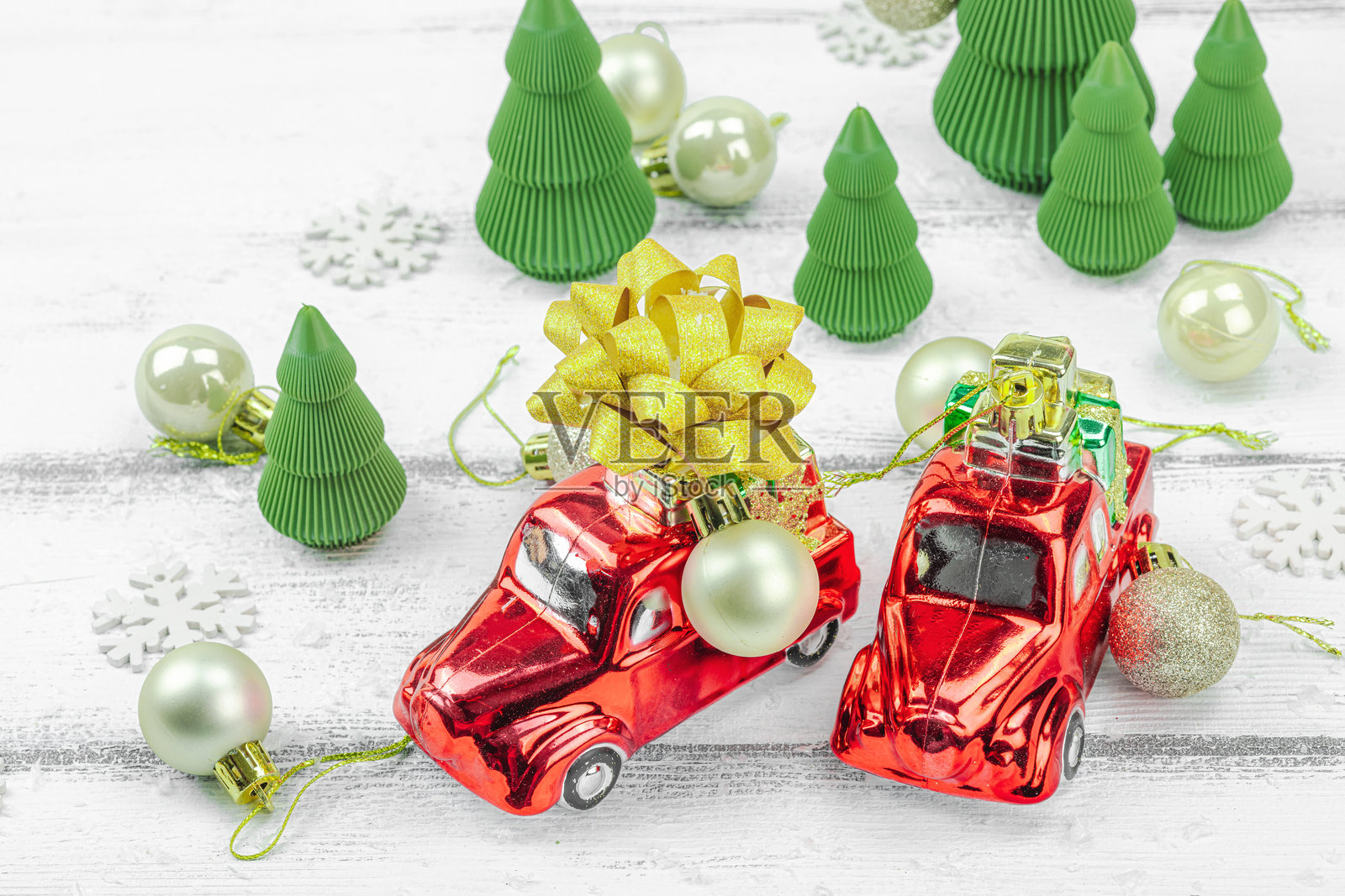 创意圣诞作品。传统的新年装饰，节日符号照片摄影图片