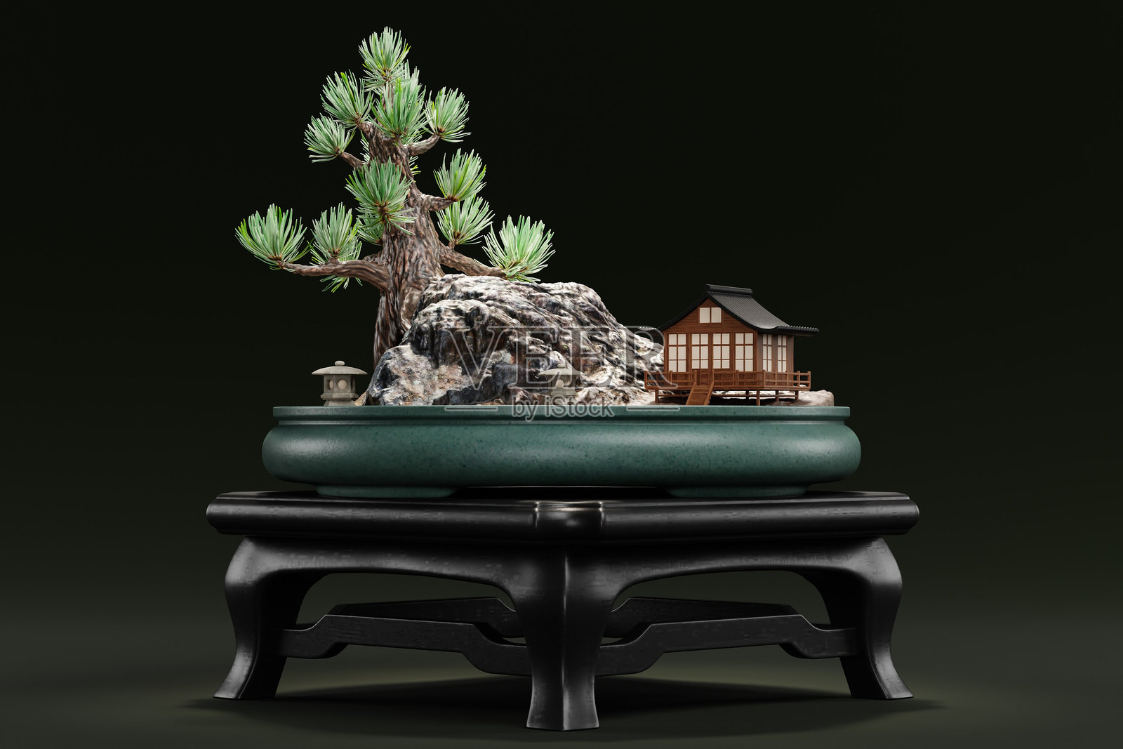 逼真的3D赛景渲染图照片摄影图片