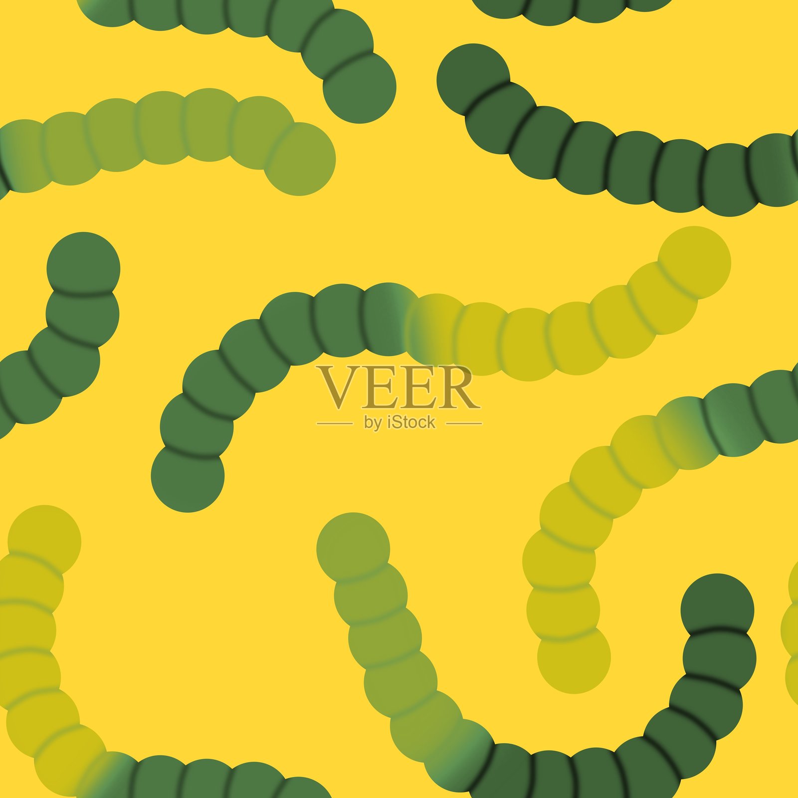 万圣节无缝糖果虫图案，适用于包装纸、生日派对和面料插画图片素材