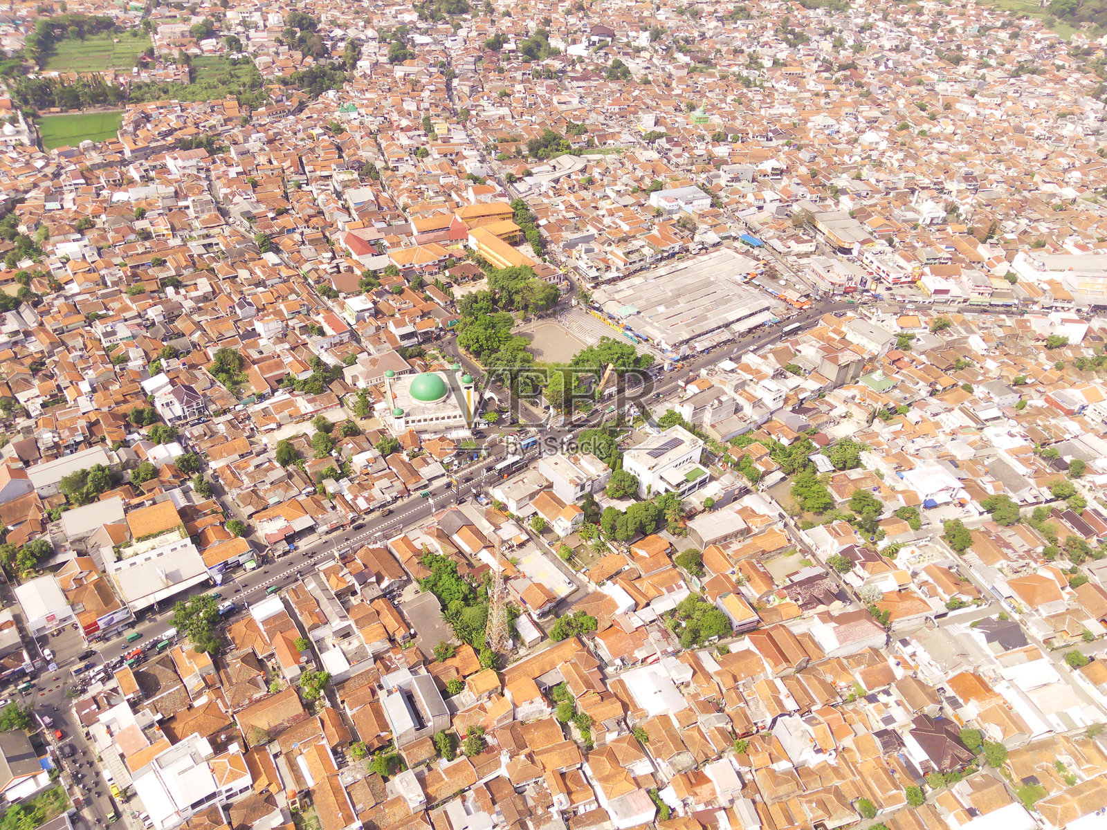 数十万栋房屋的航拍图照片摄影图片