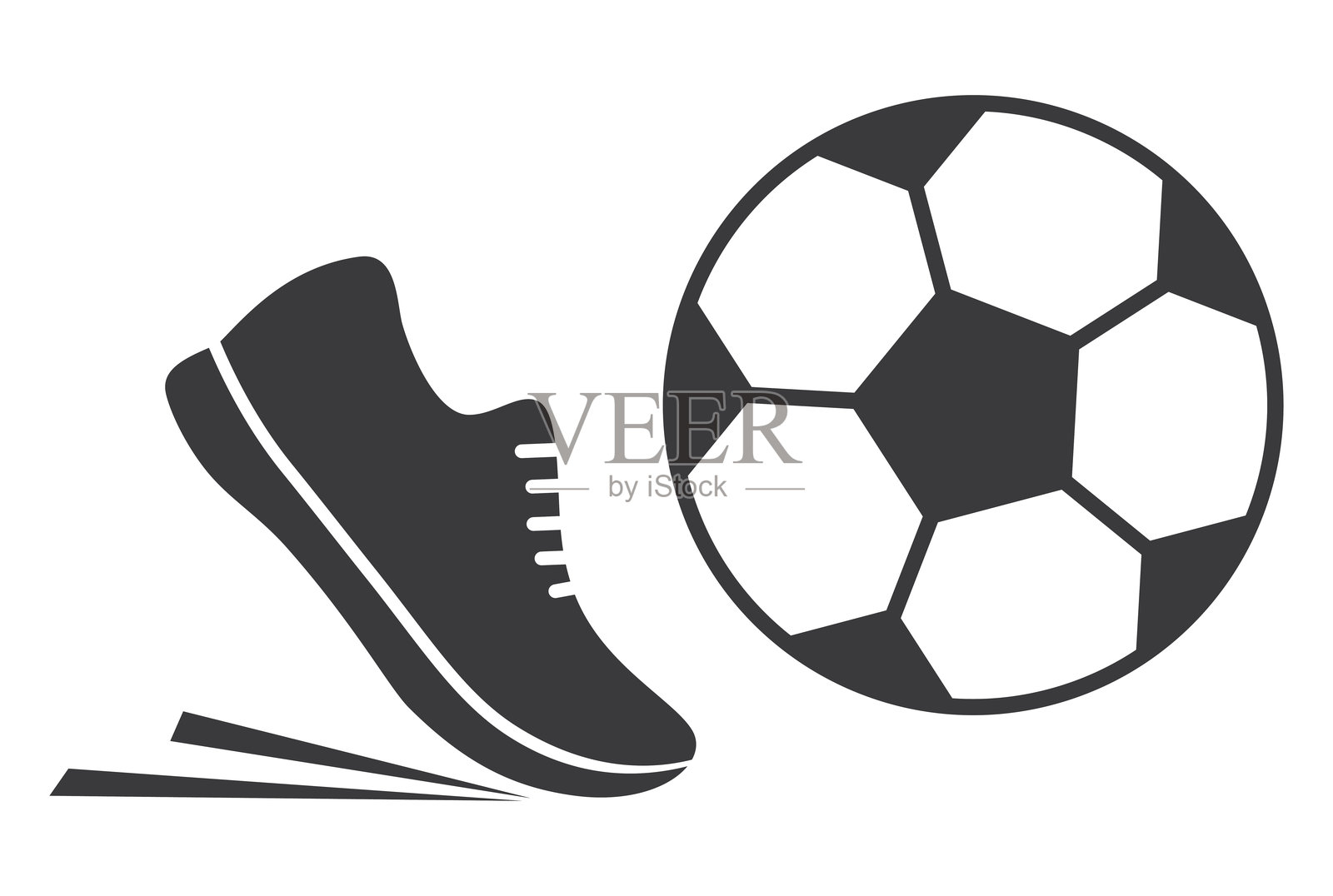 鞋子踢球图标插画图片素材