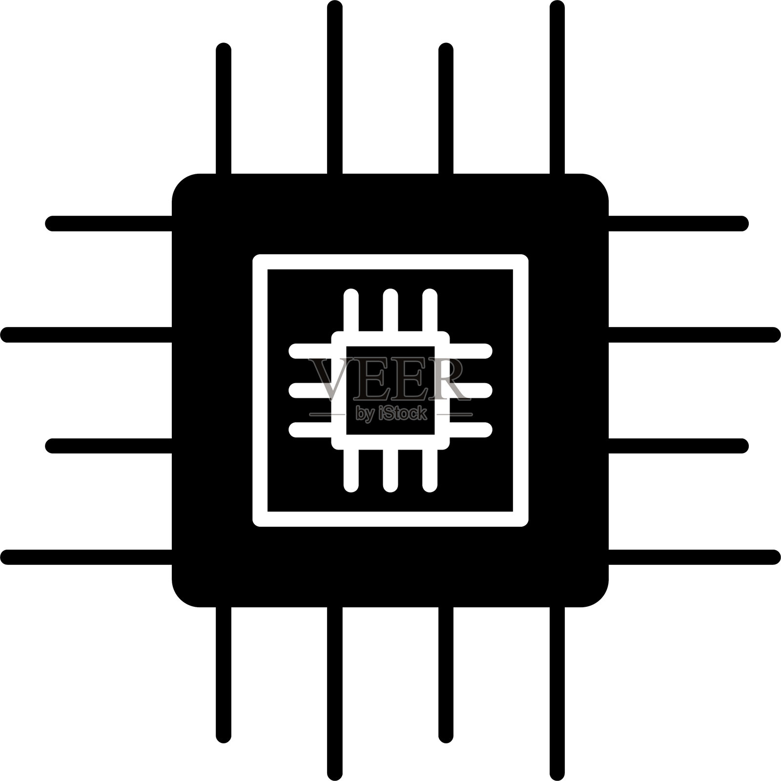 芯片图标插画图片素材